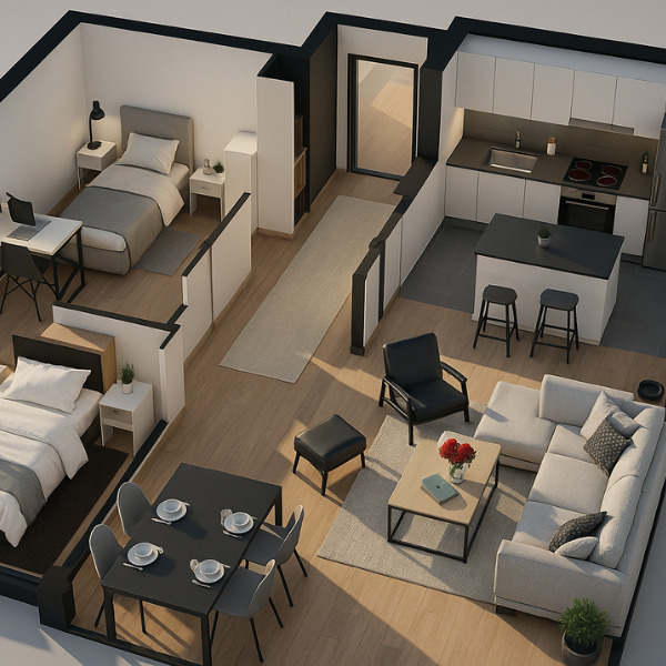 Order your 2D and 3D plans directly in Immomig®