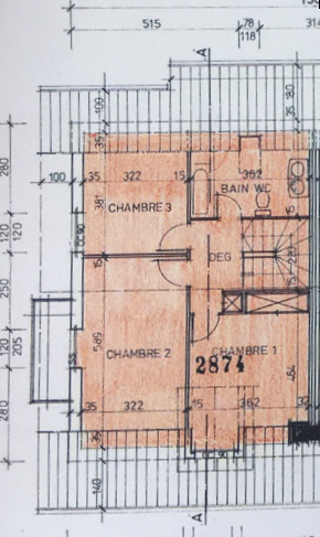 Plan de l'étage supérieur