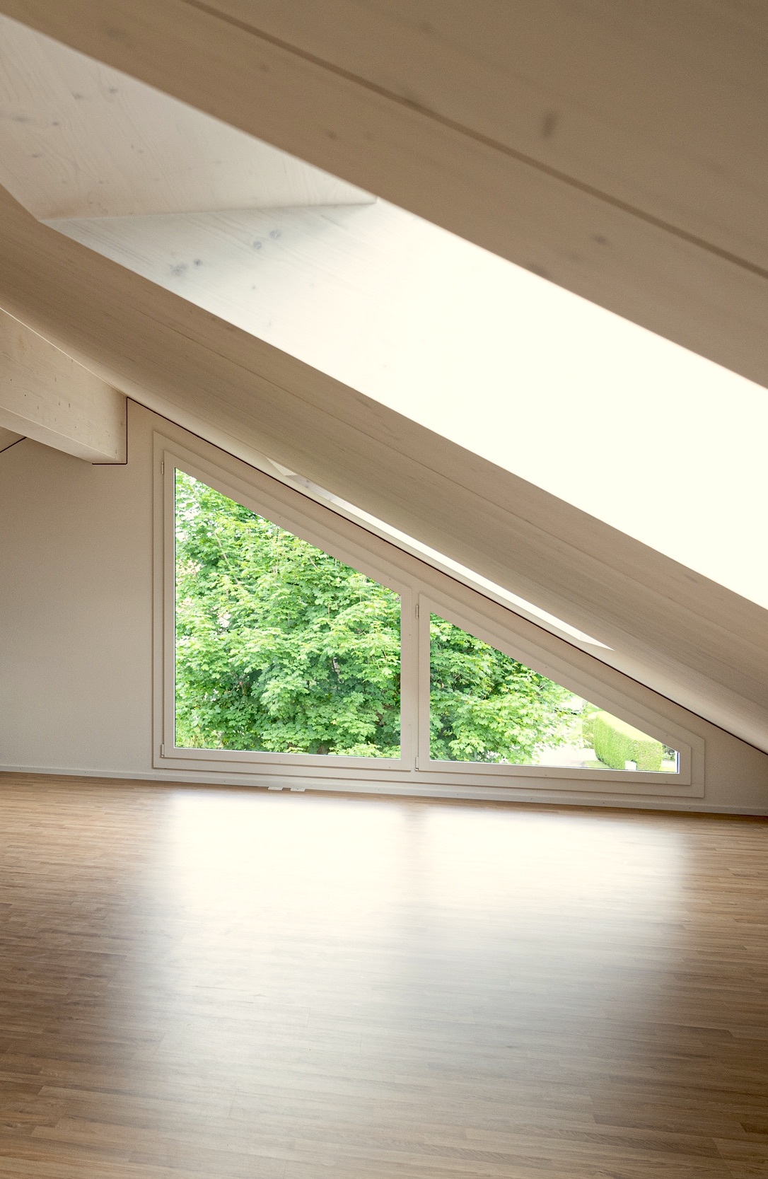 Intérieur type d'une construction en bois