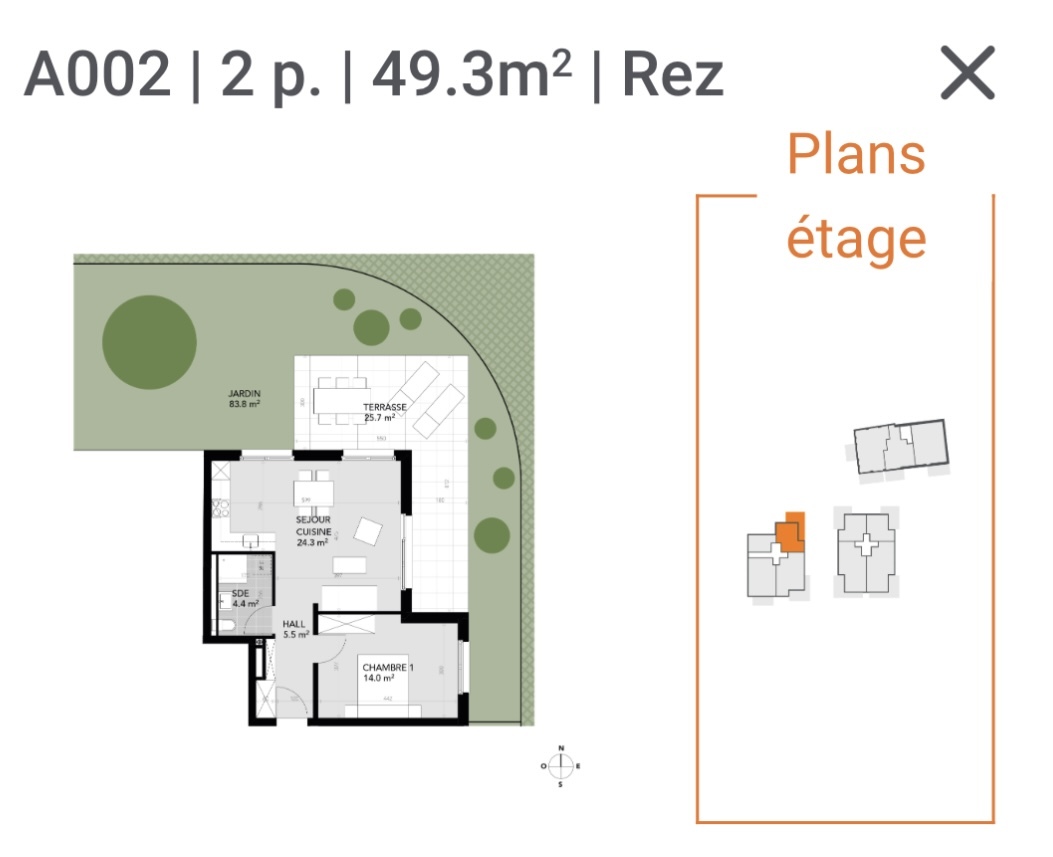 Plan de l'appartement  