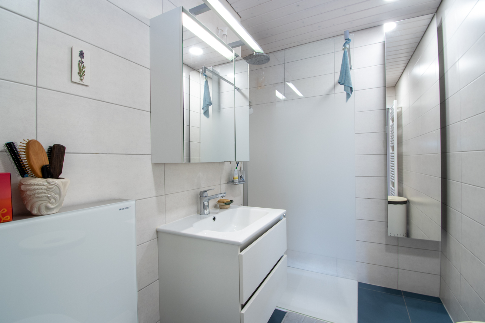 Salle d'eau avec douche