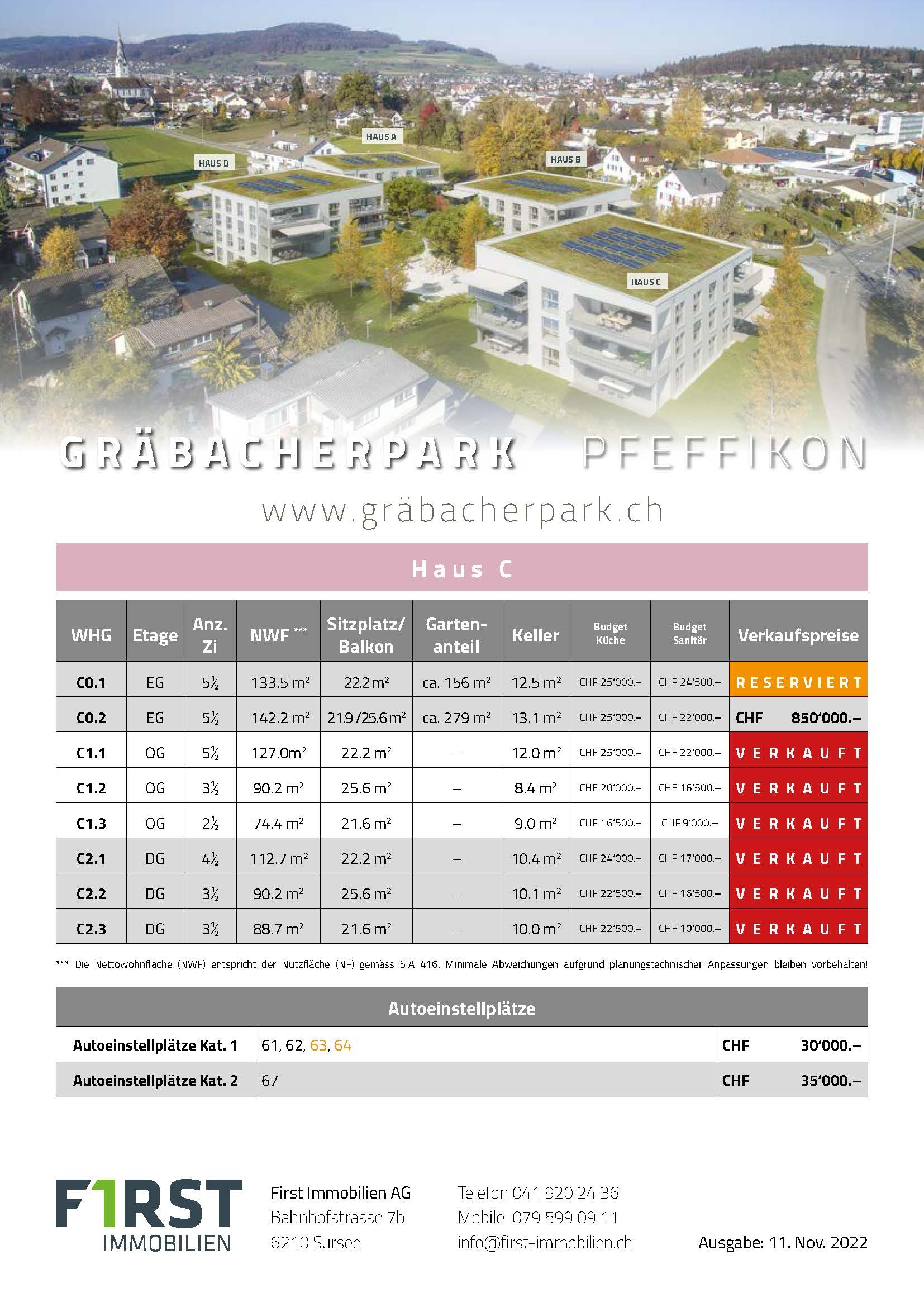 Preisliste Haus C
