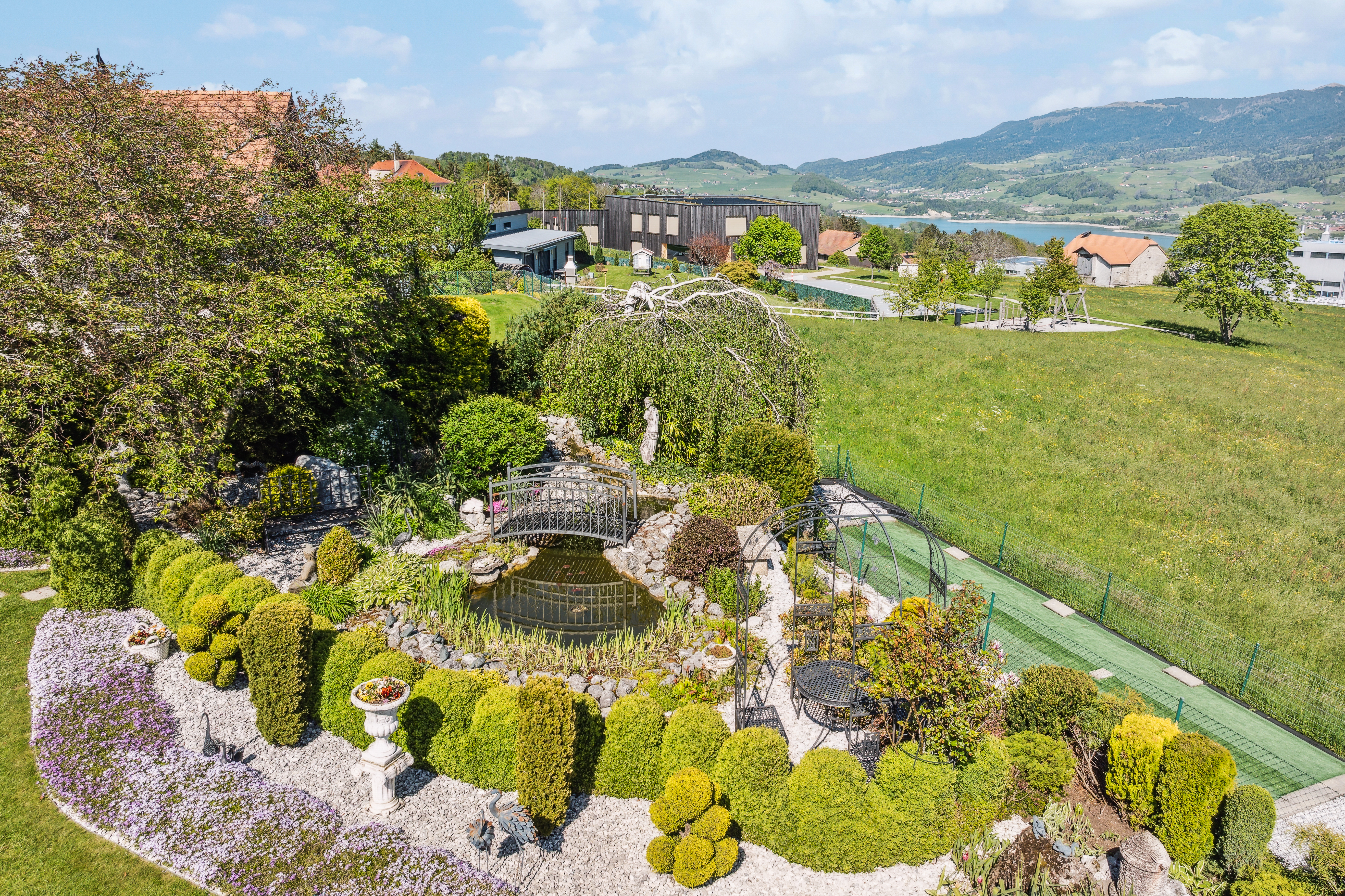 Äußeres Ambiente am Rande eines landwirtschaftlichen Gebiets