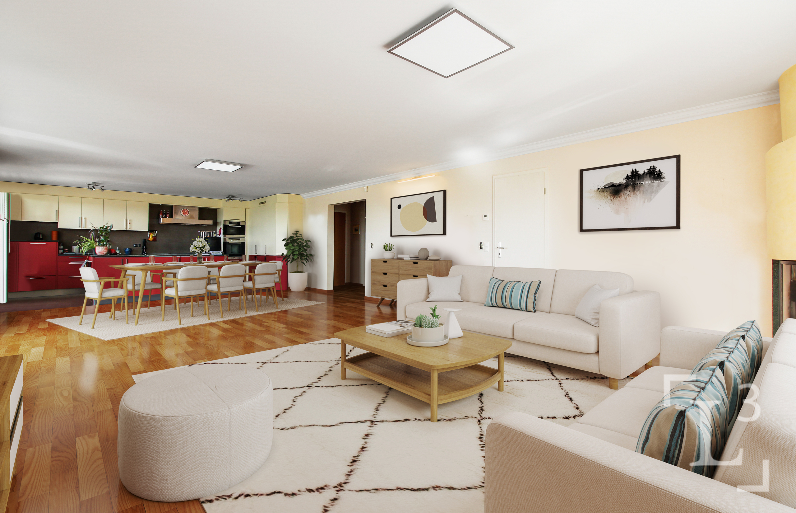 Séjour avec cheminée Séjour avec cheminée