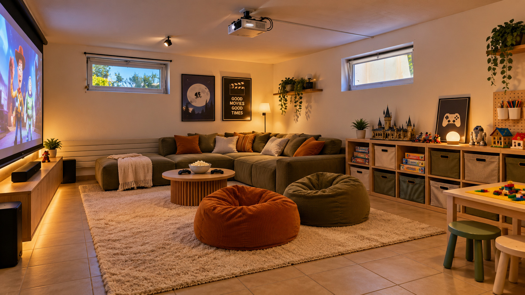 projection salle de jeux