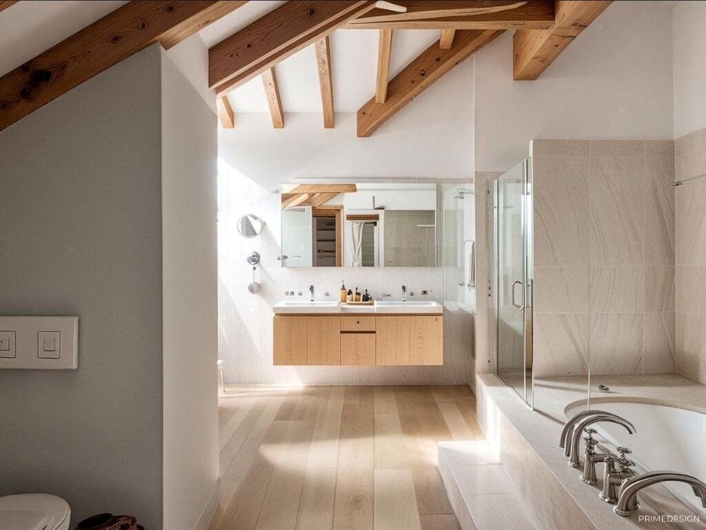 Salle de bains modernisé - Projection 3D