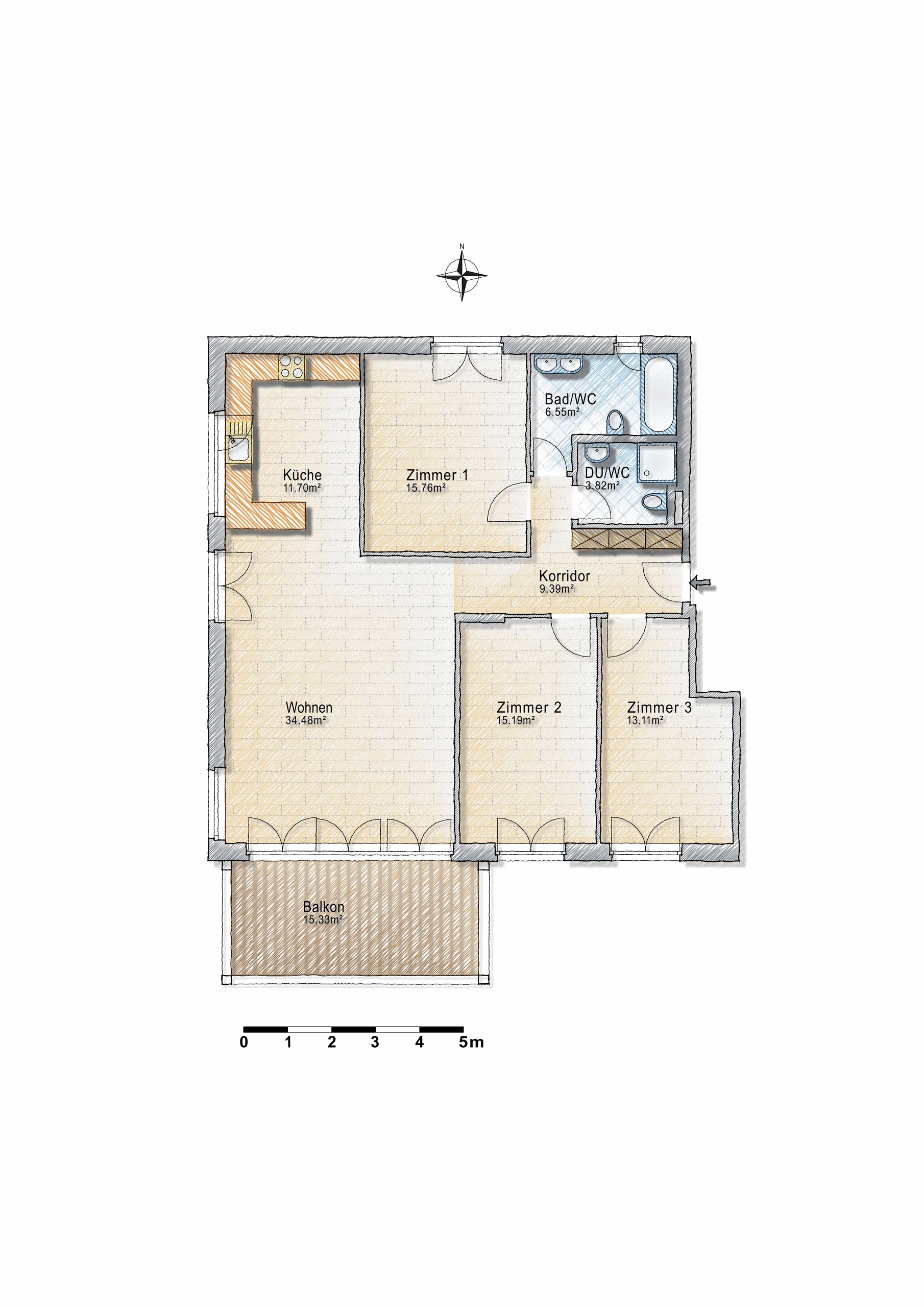 Raumprogramm der Wohnung. Raumprogramm der Wohnung.