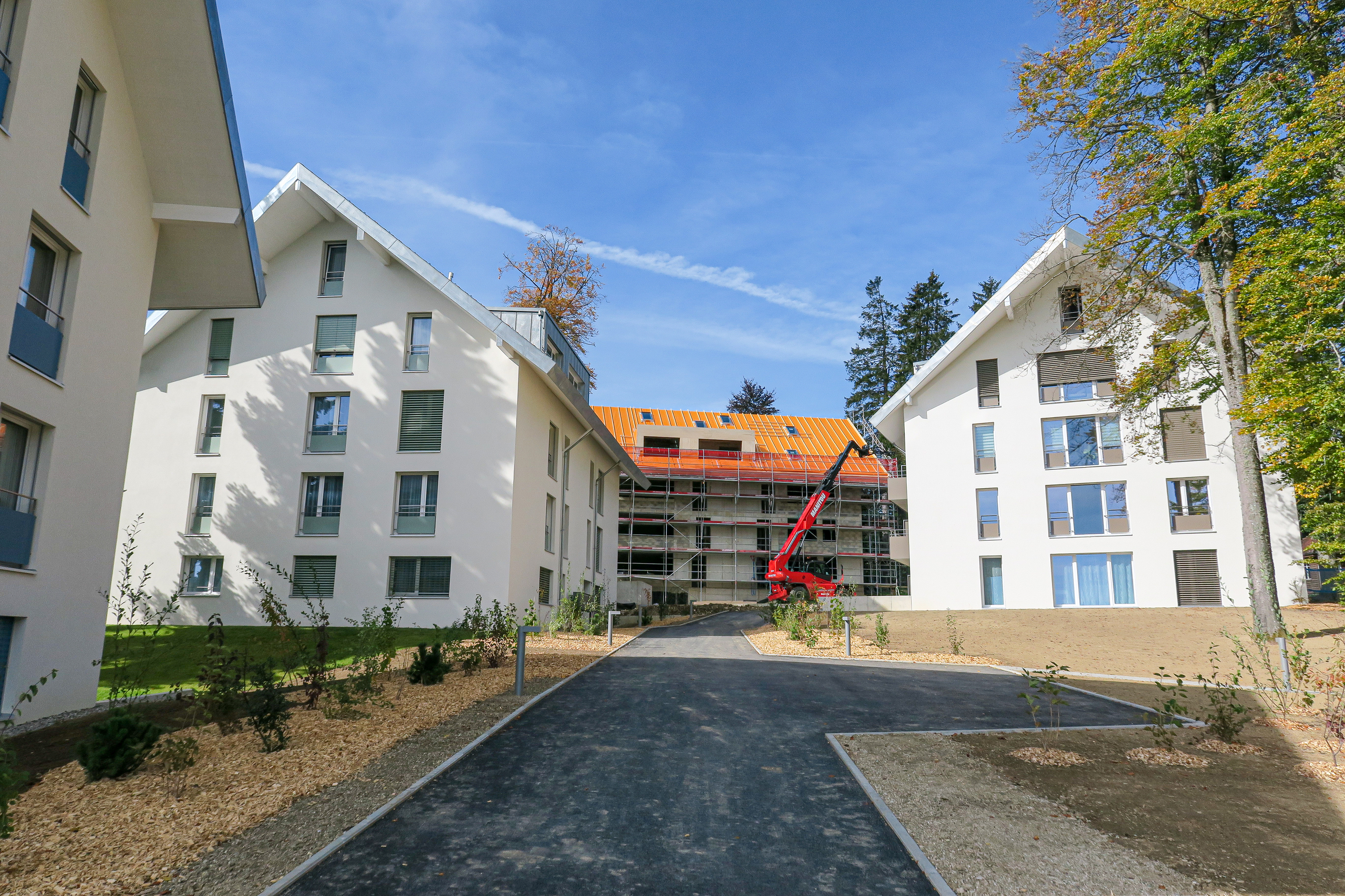 Bâtiment Mélèze en construction