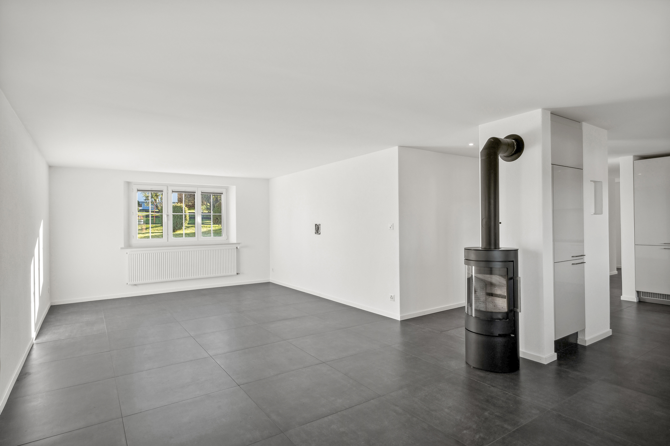 Séjour avec poêle suédois