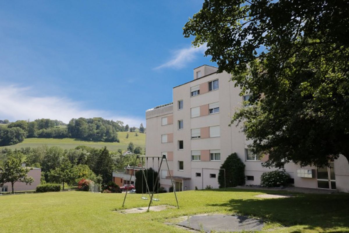 Spielwiese mit Kinderschaukel Spielwiese mit Kinderschaukel