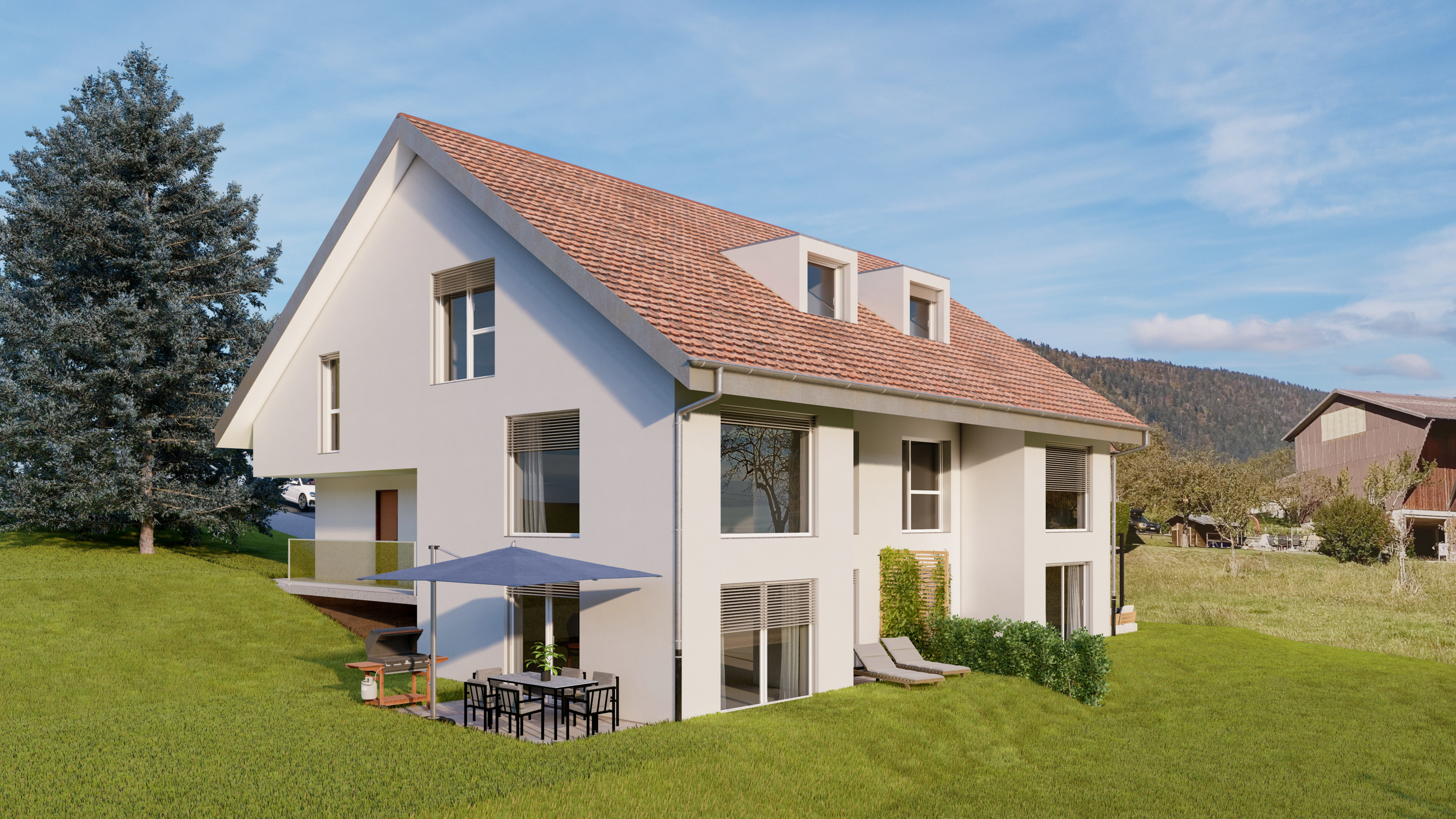 Projet immobilier à Provence avec villas à vendre, l'extérieur