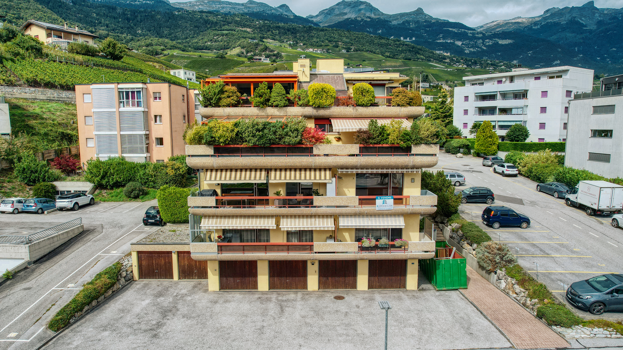 Appartement Sierre - Vue drone Appartement Sierre - Vue drone