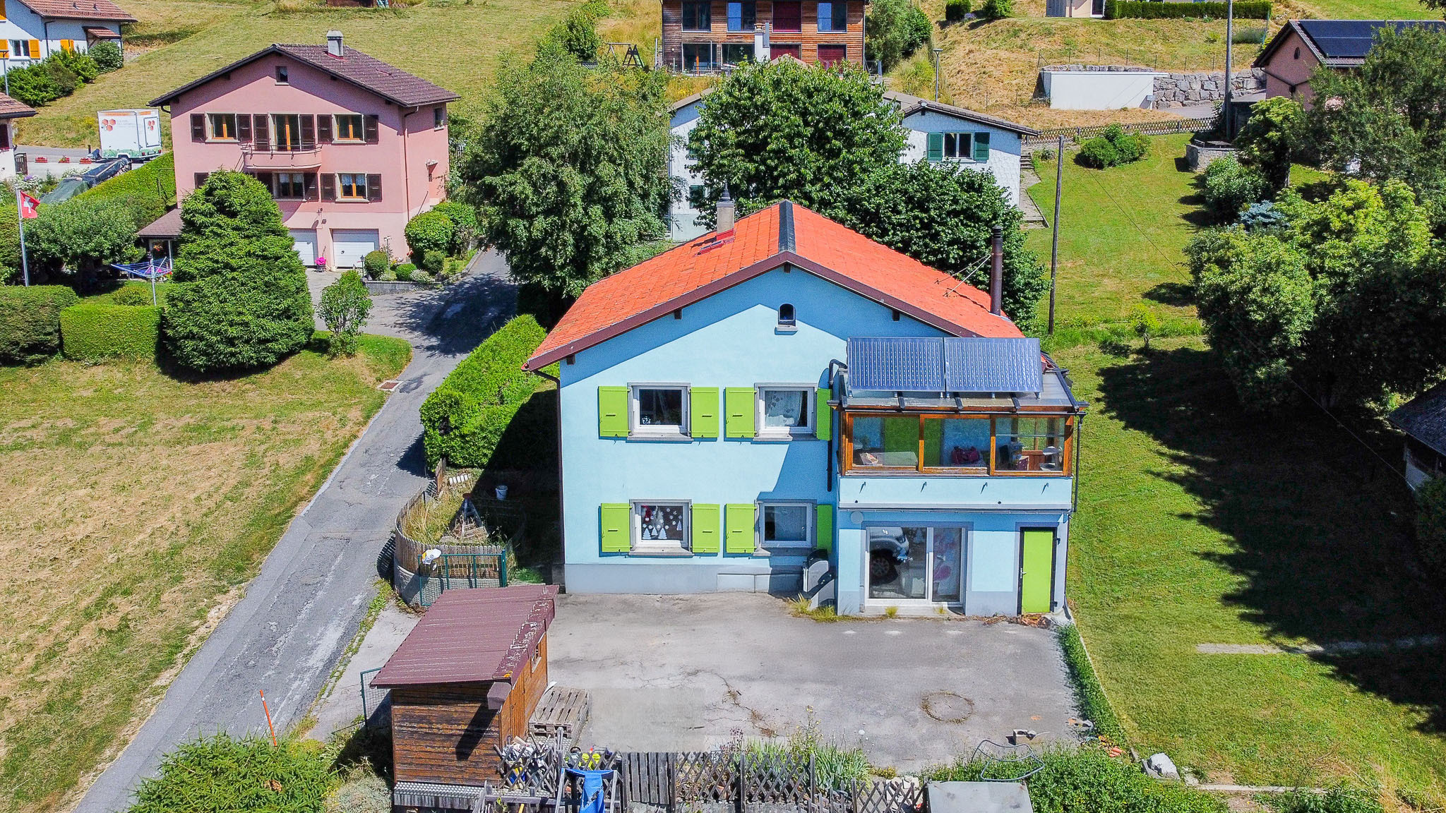 Vue aérienne - face Sud Vue aérienne - face Sud