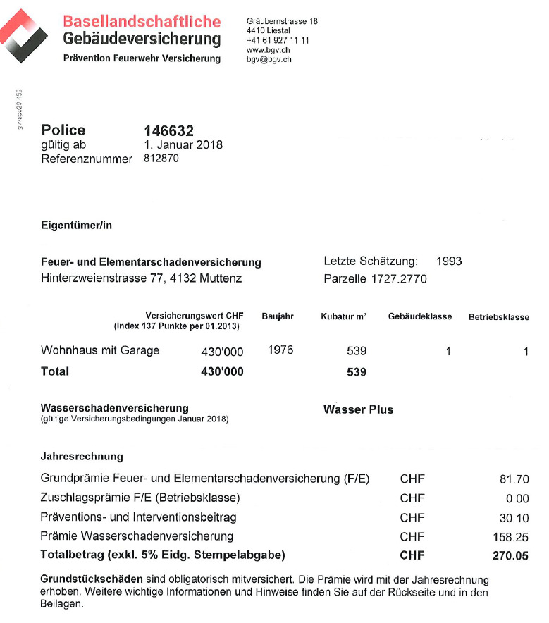 Gebäudeversicherung