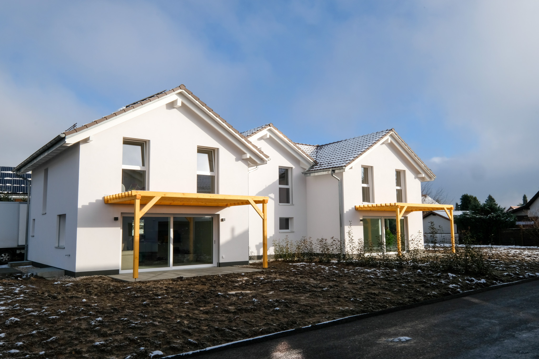 Villas construites aux Cullayes en campagne vaudoise.