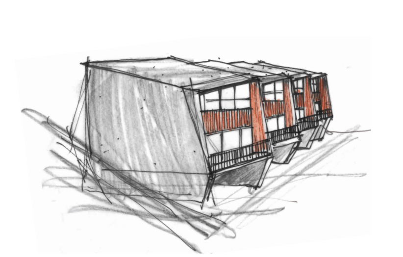 croquis projet des 4 villas mitoyennes croquis projet des 4 villas mitoyennes