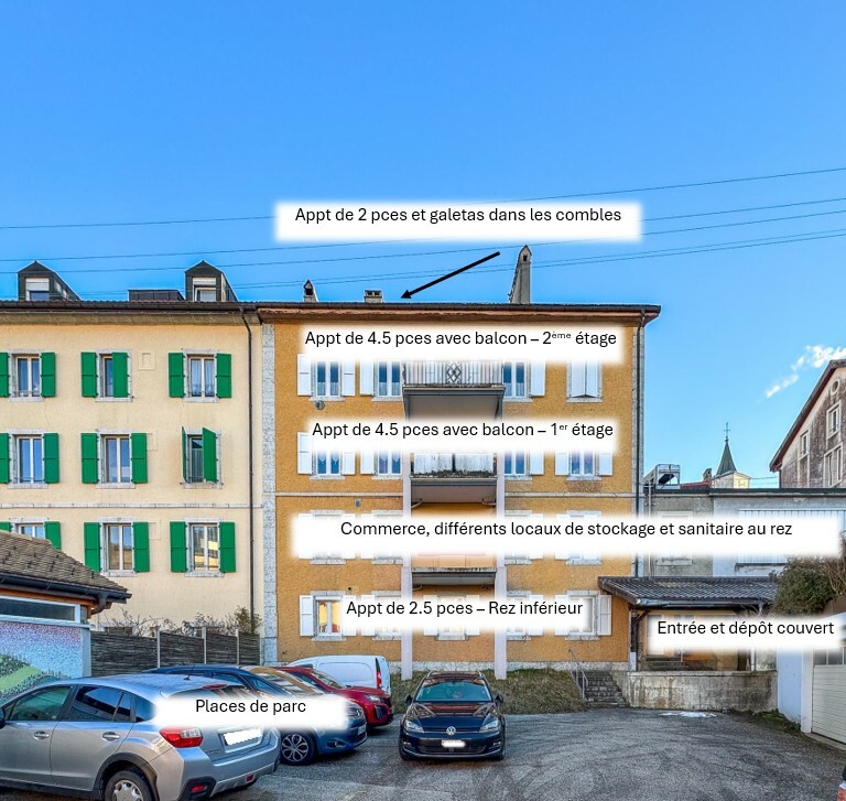 Vue sur le bâtiment - Rue Neuve Vue sur le bâtiment - Rue Neuve