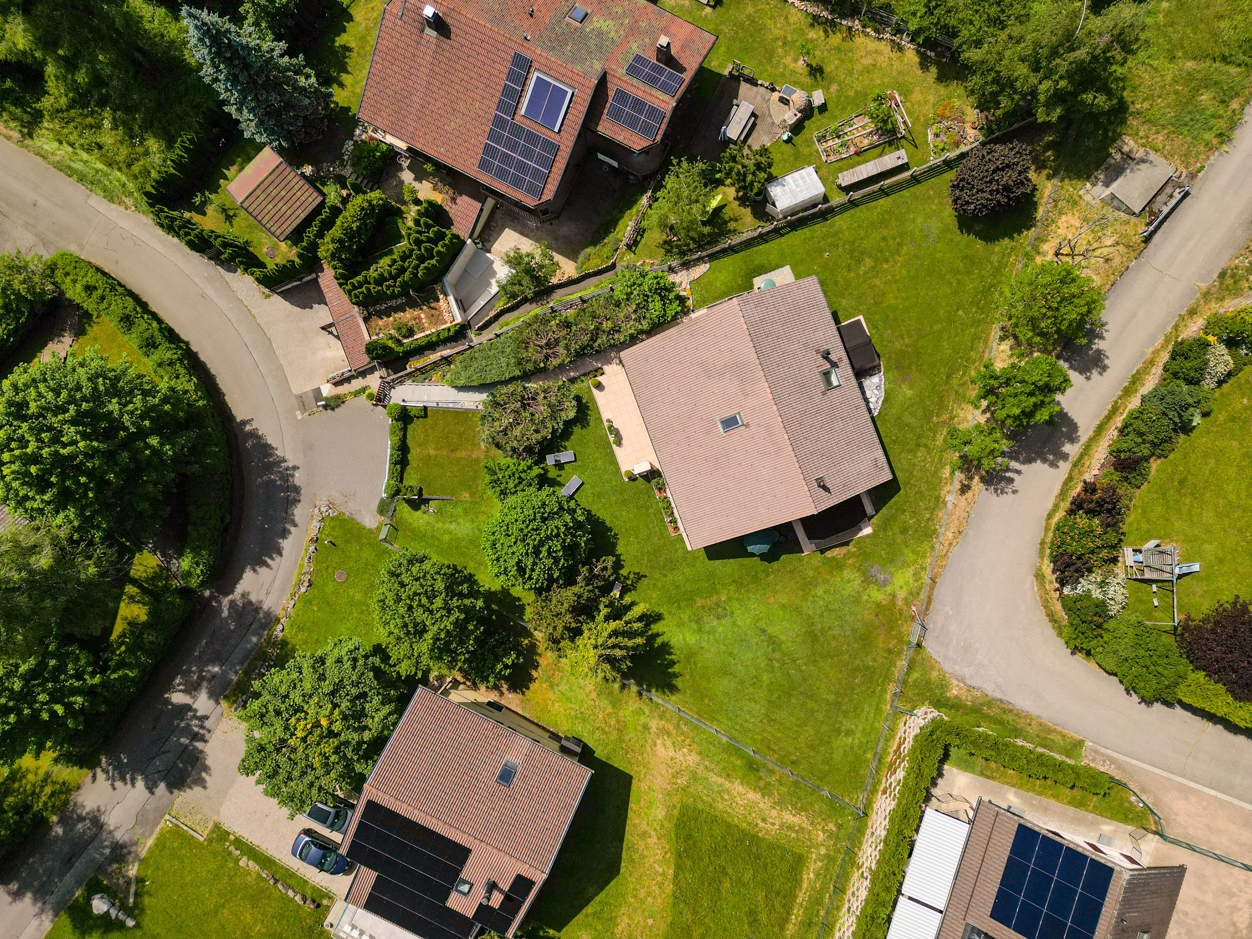 Vue drone de l’extérieur de la propriété