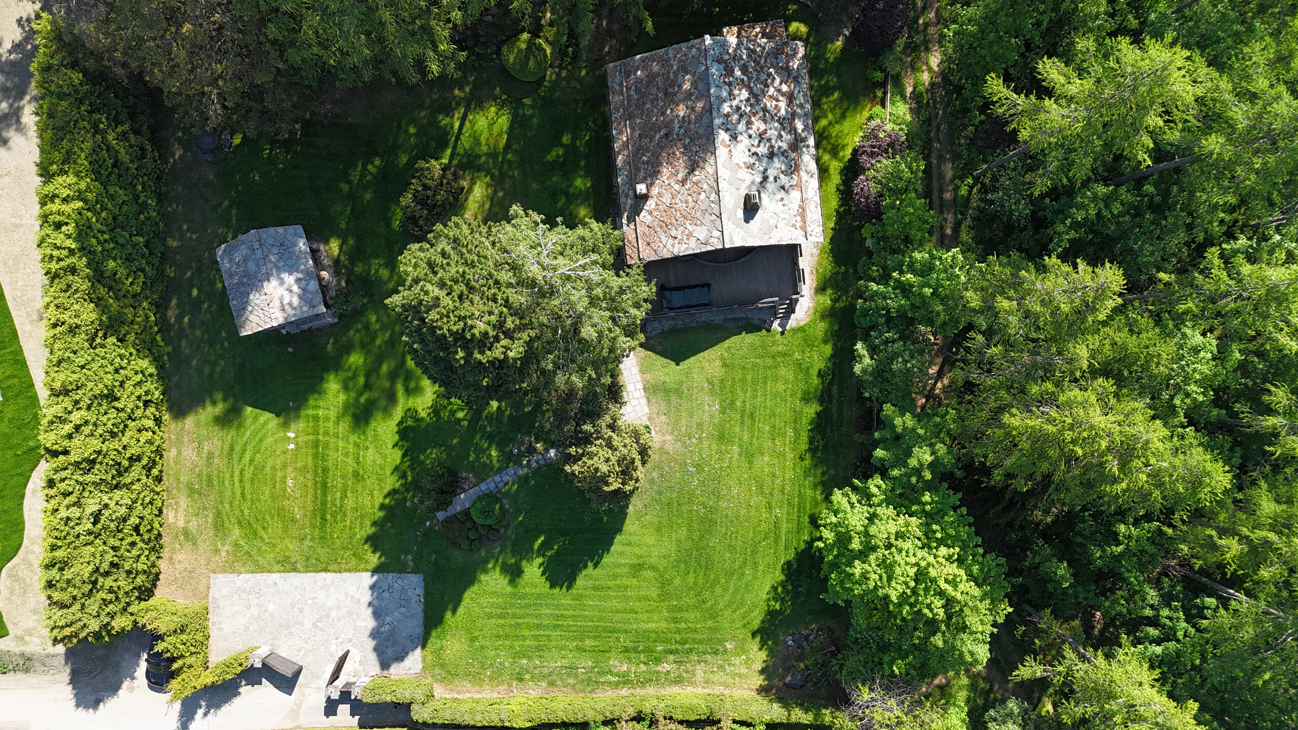 Aerial view of the property
