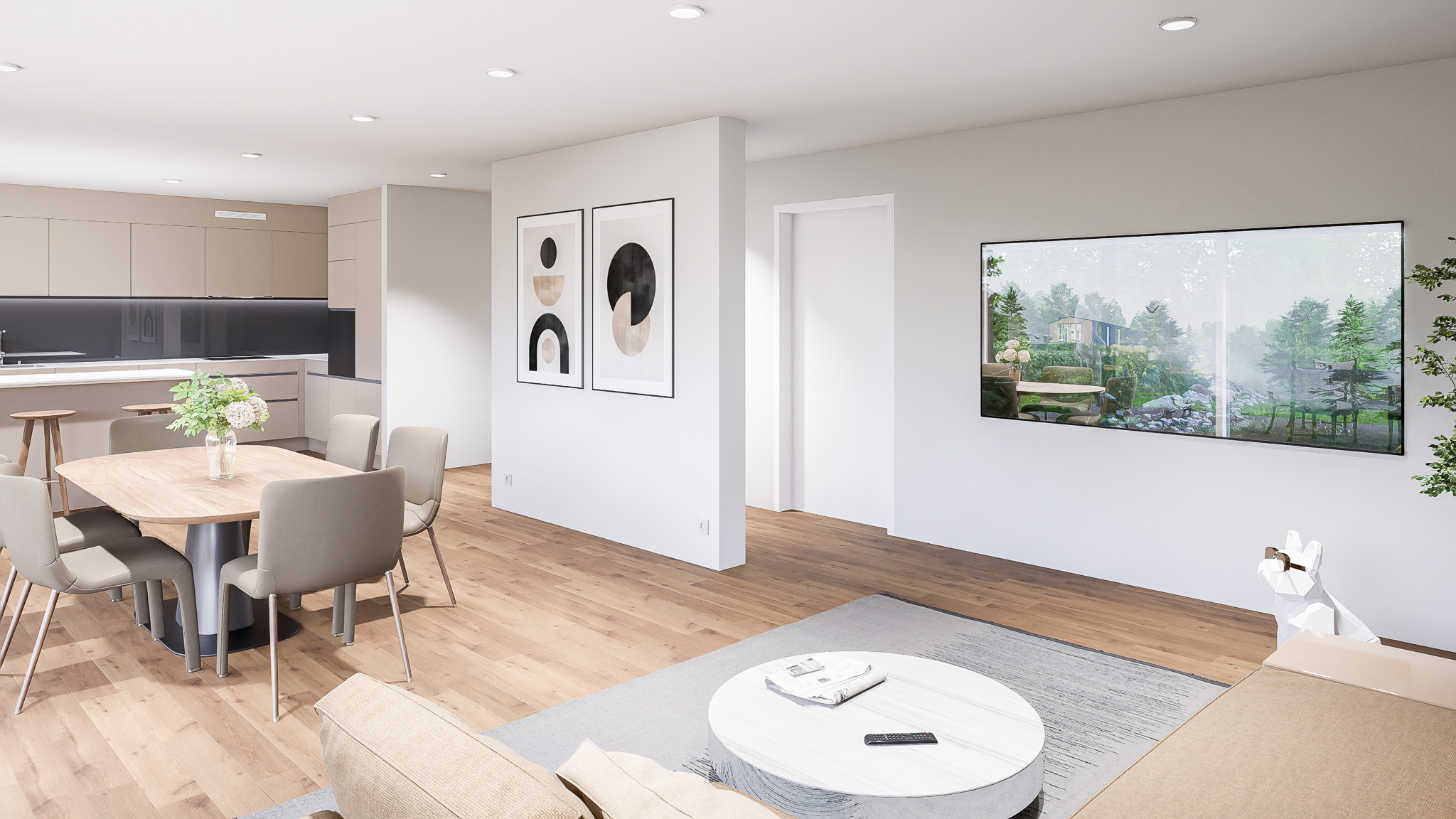 Exemple d'agencement intérieur (image de synthèse)