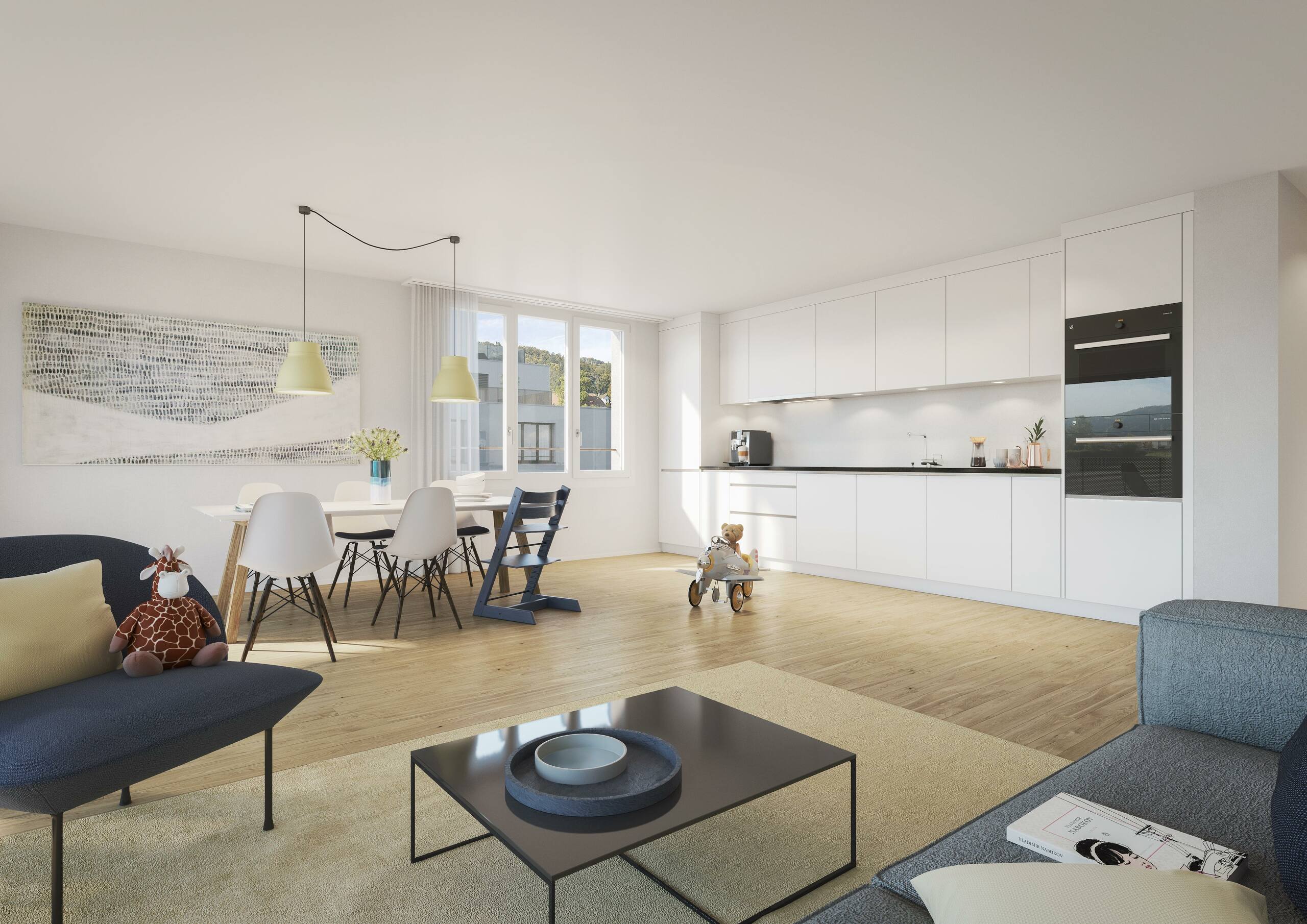 Küche-Ess-Wohnzimmer_Wohnung C_01_03