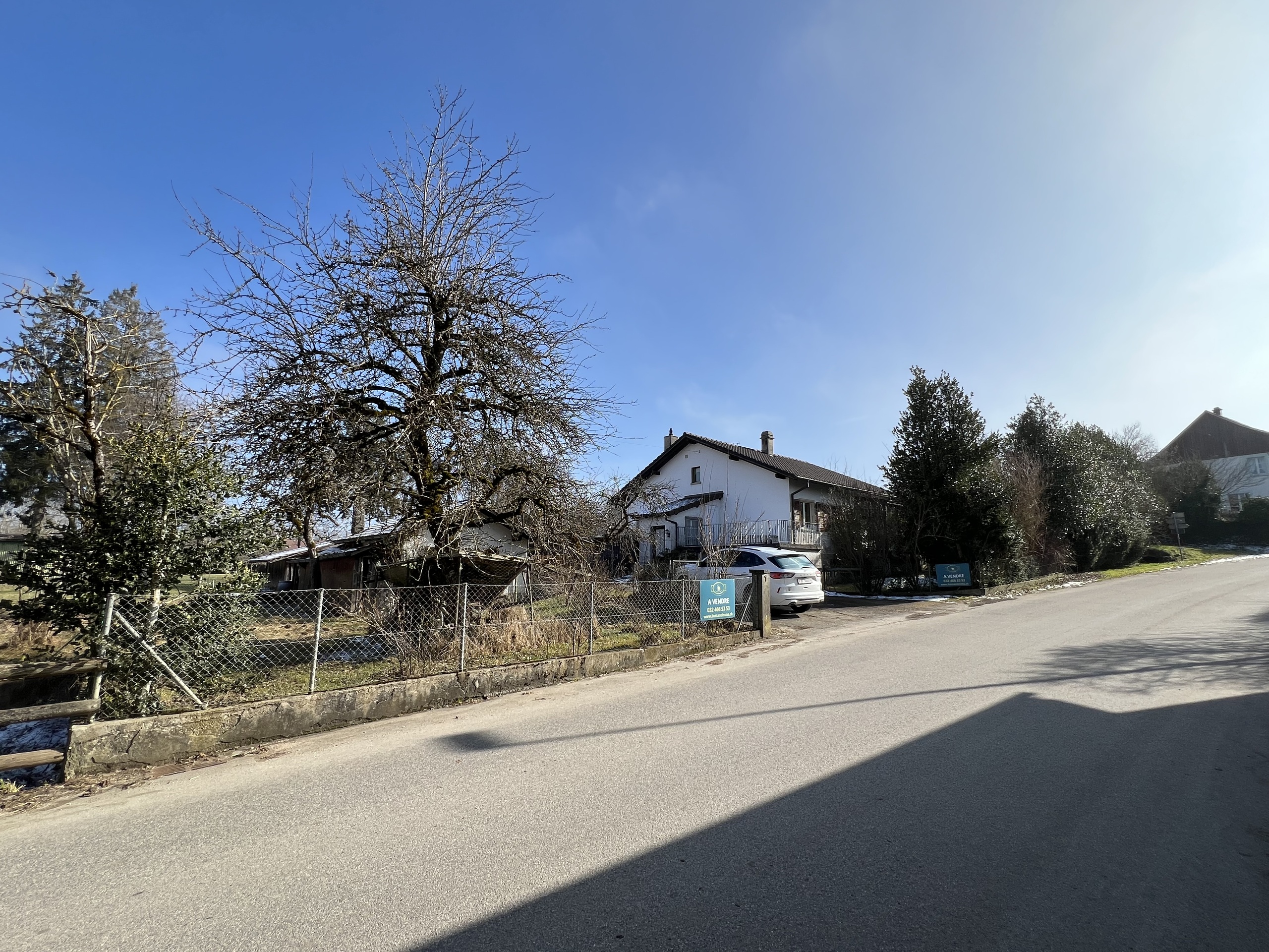 House access from village with parking space House access from village with parking space