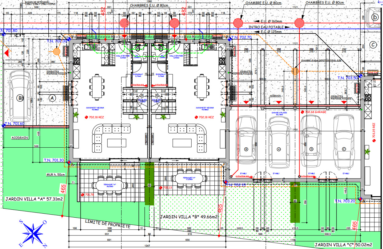 Plans rez-de-chaussée