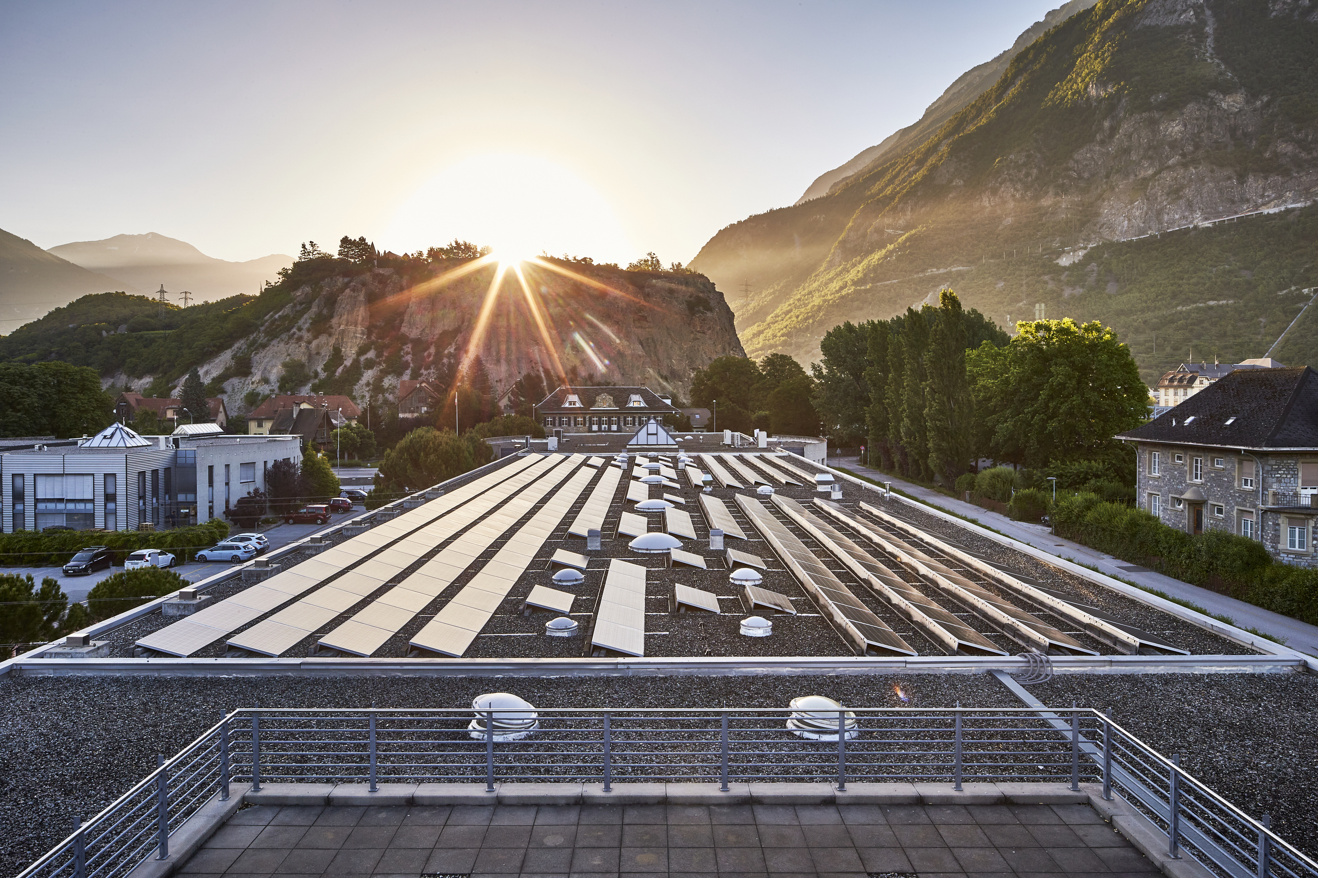 Techno-pôle Sierre - Photovoltaik-Dach Techno-pôle Sierre - Photovoltaik-Dach