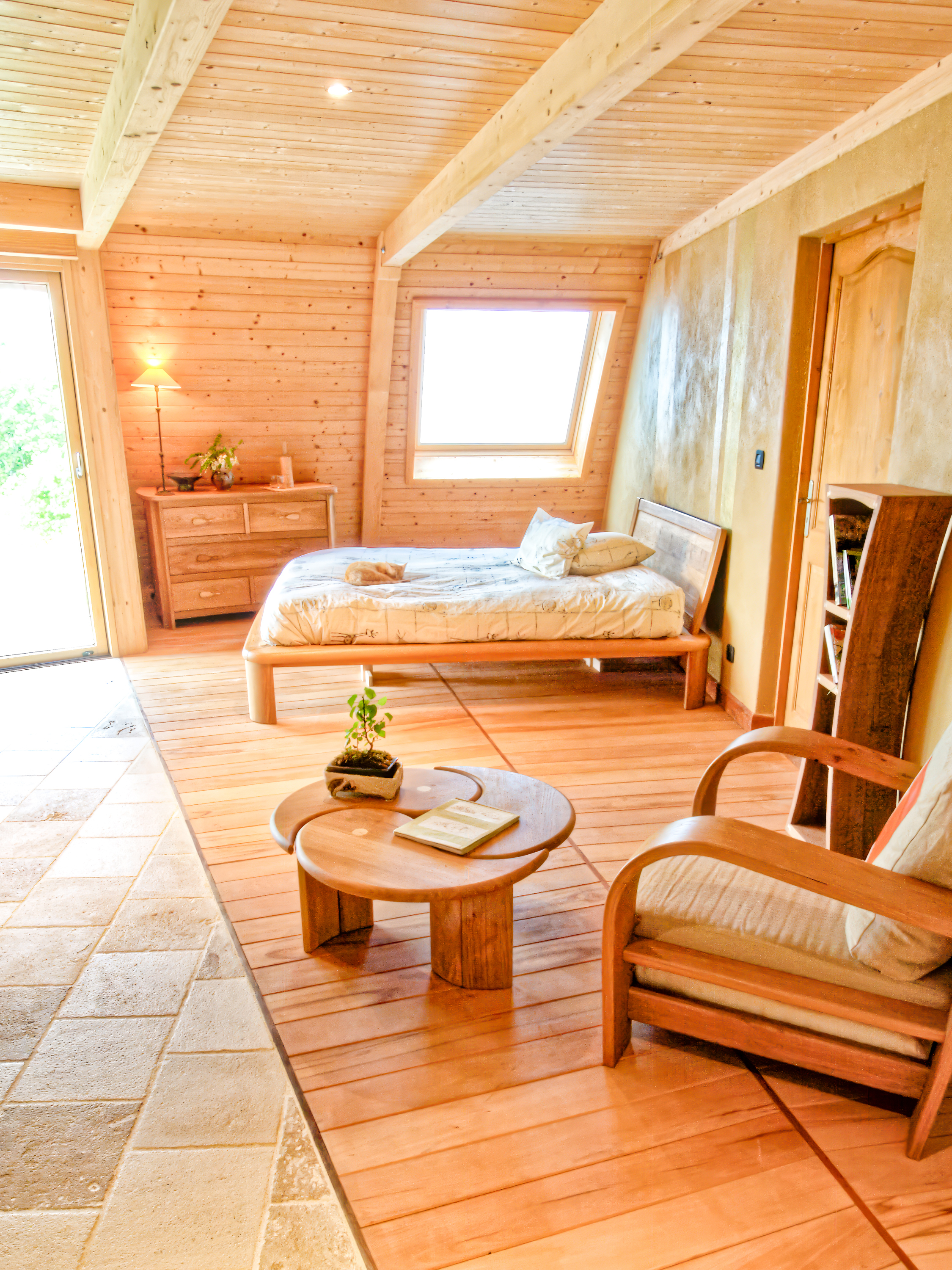 Domespace, la maison écologique qui limite les émissions de CO2 : la chambre à coucher.