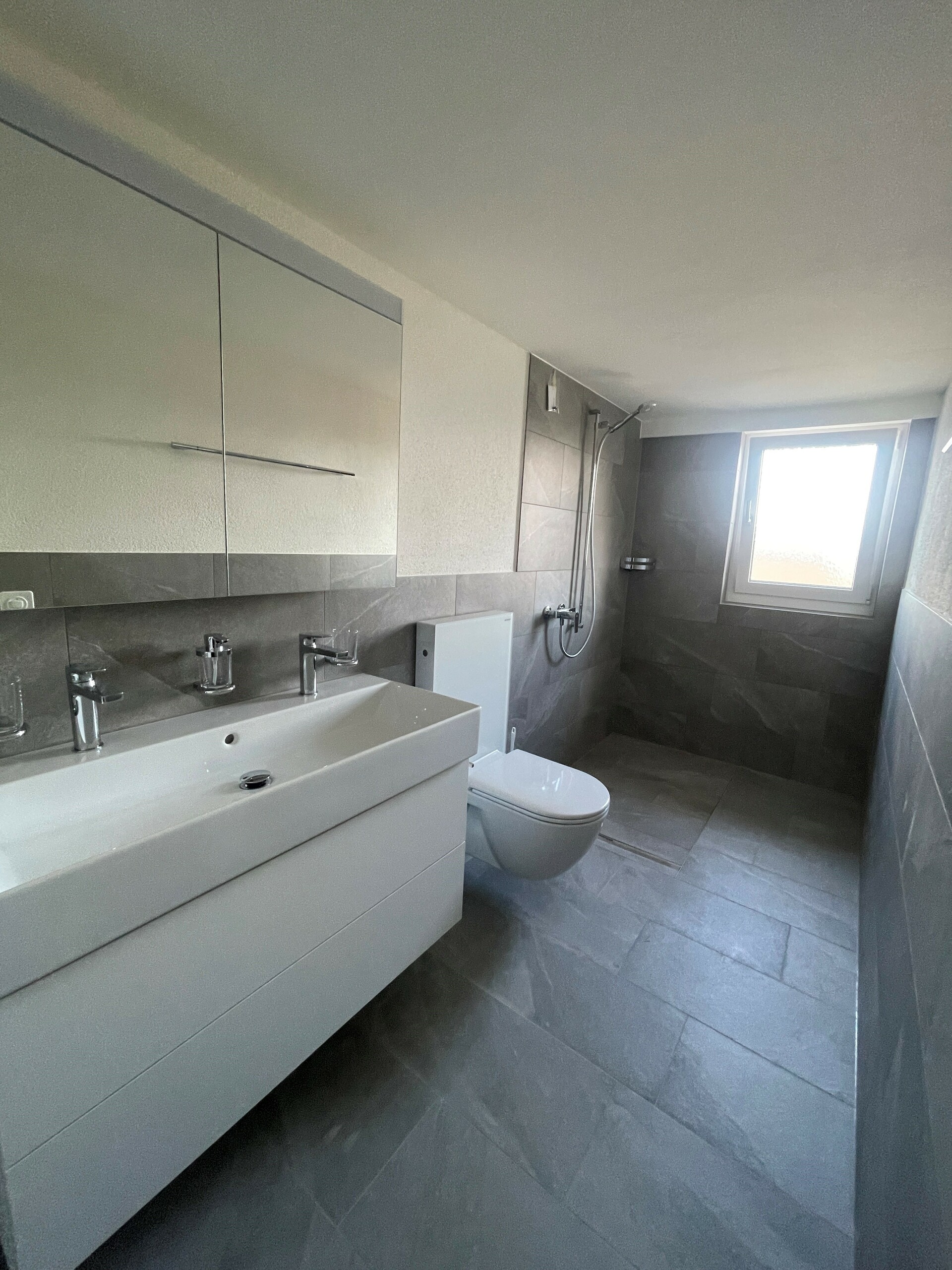 Neue Dusche mit WC