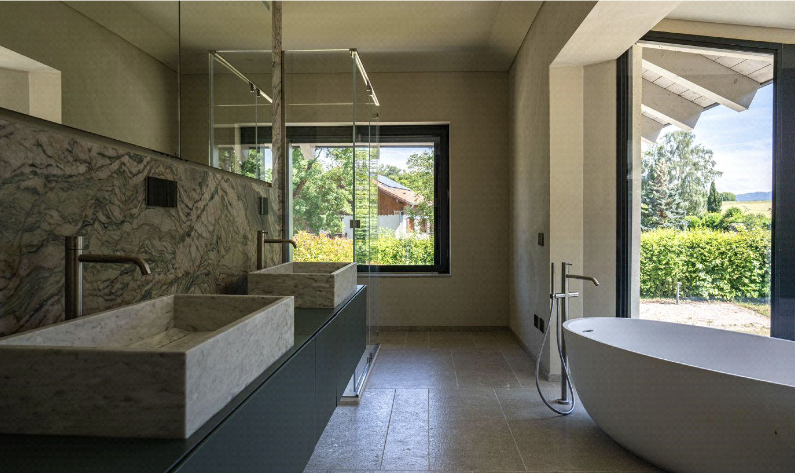 salle de bain à l'étage