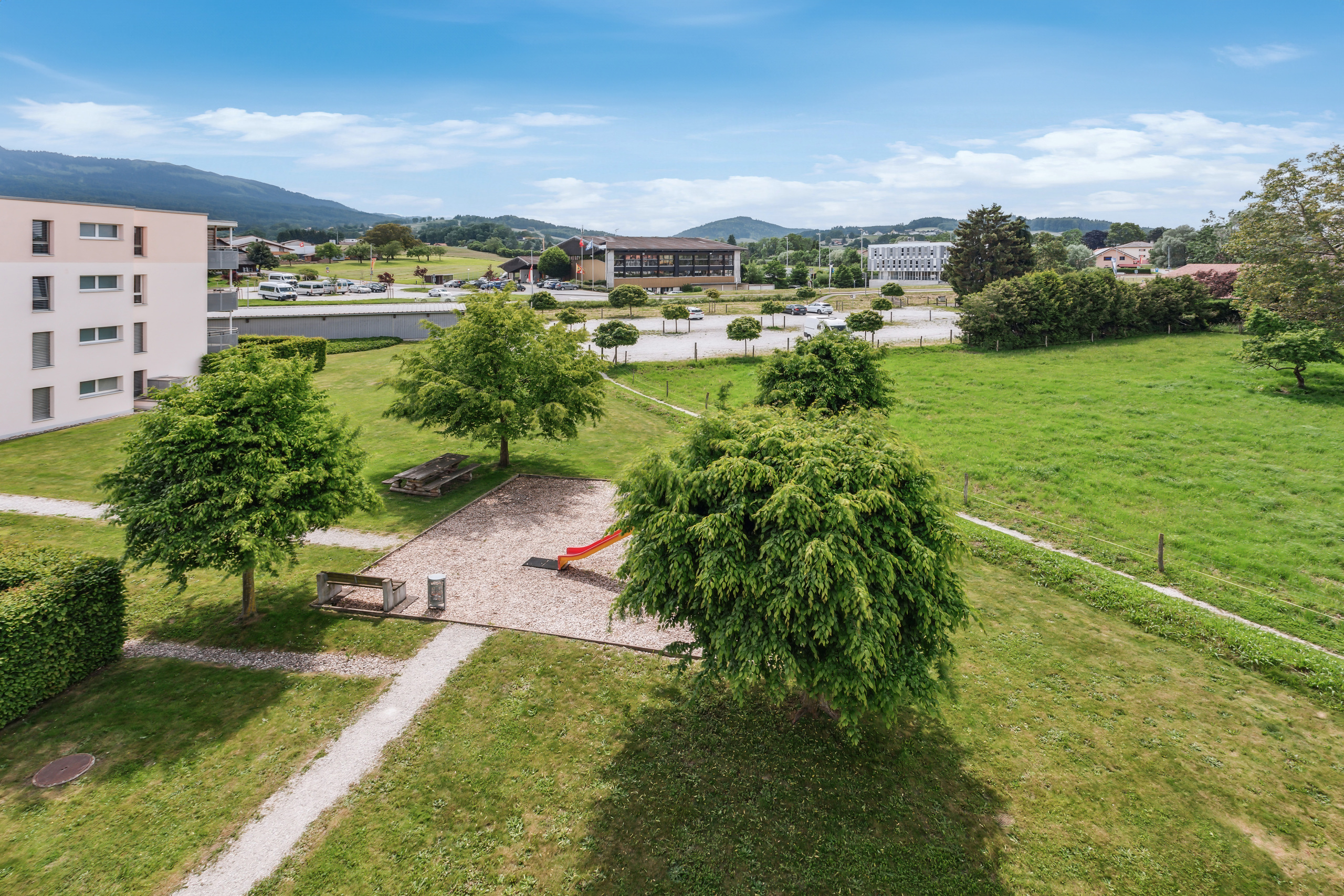 Schöner freier Blick auf die Berge