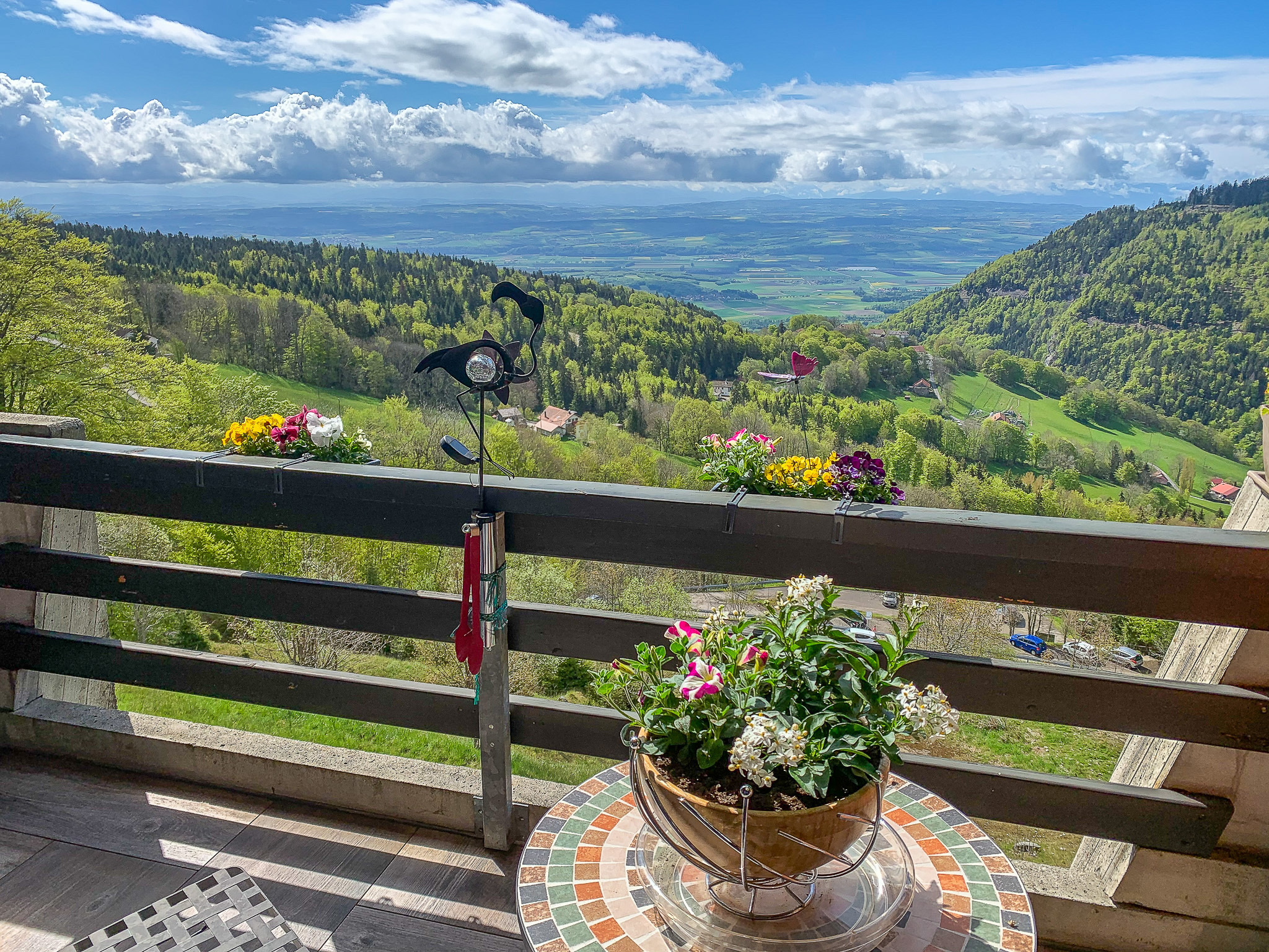 Magnifique vue Sud depuis le balcon au 1er niveau