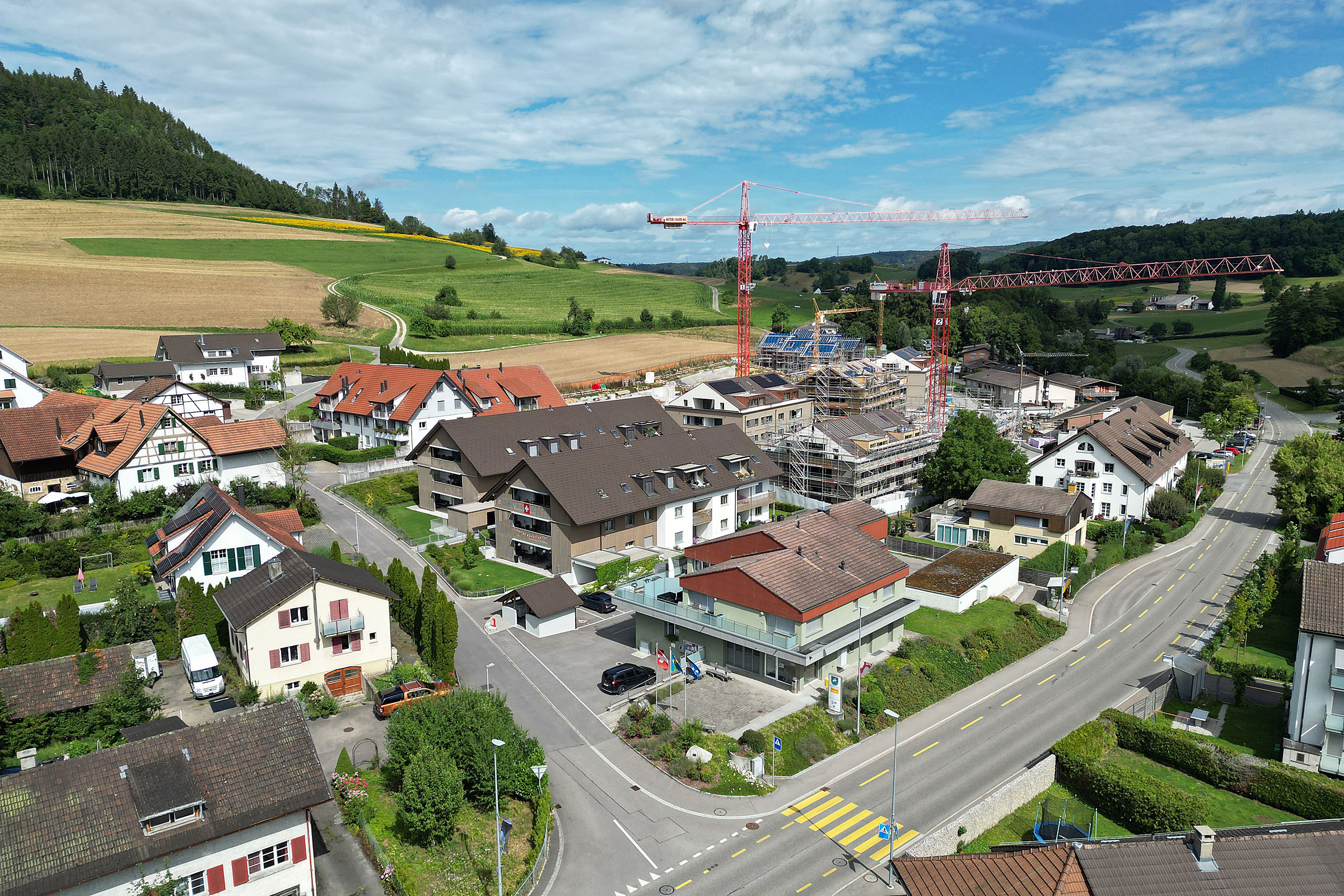 Die moderne Wohnüberbauung an zentraler Lage