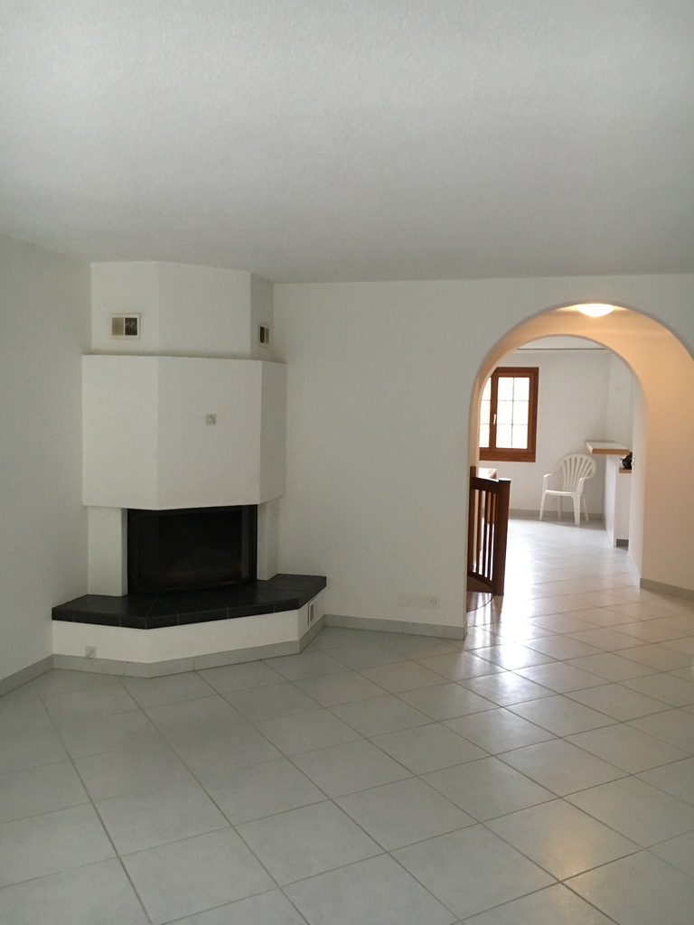 Wohnzimmer mit Cheminée