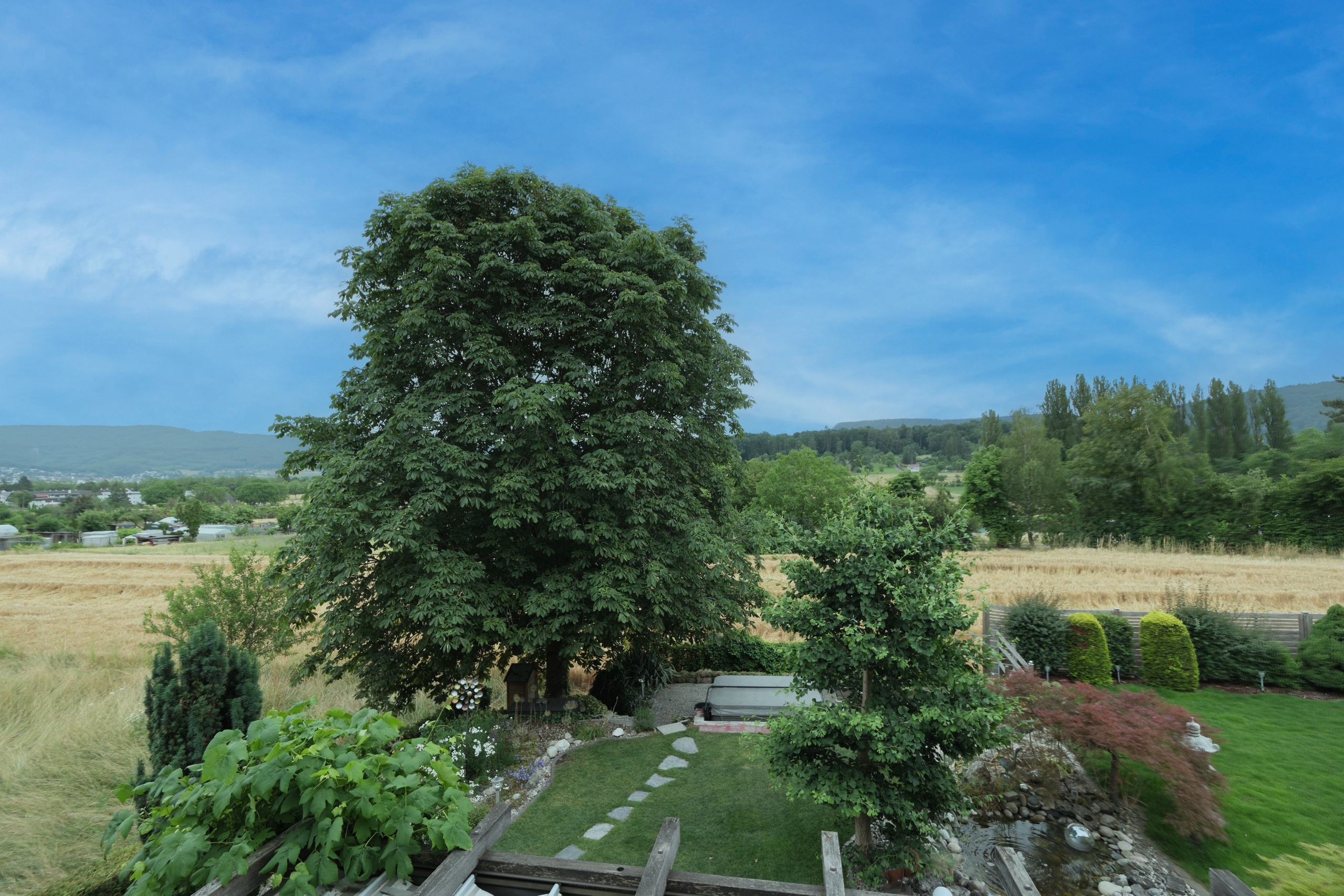 Aussicht vom Obergeschoss / Balkon Aussicht vom Obergeschoss / Balkon
