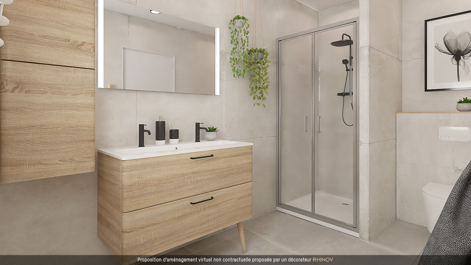 Salle de douche parentale - proposition d'aménagement Salle de douche parentale - proposition d'aménagement