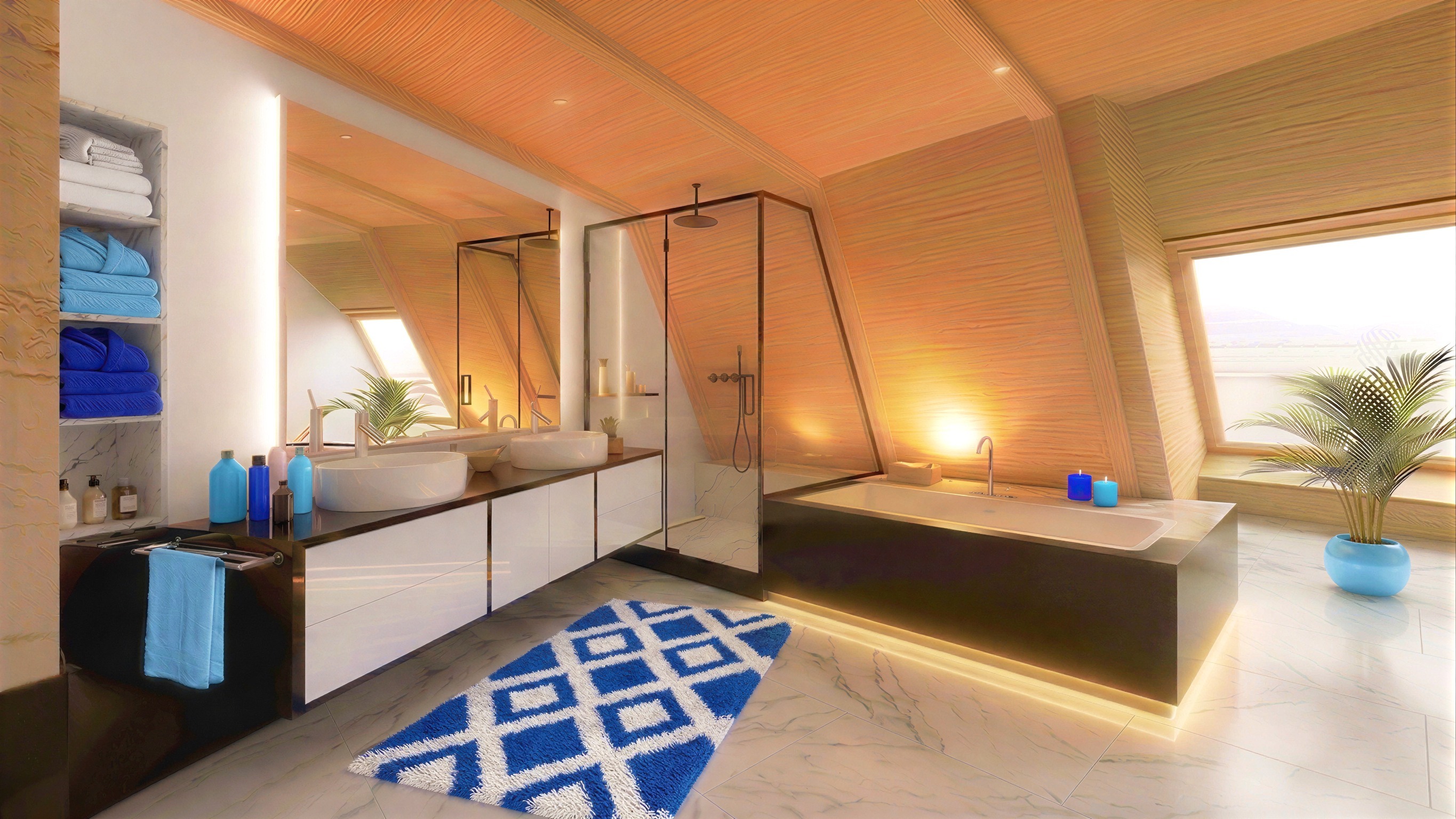 Projet immobilier à Villarimboud avec 2 maisons Domespace à vendre : salle de bains.