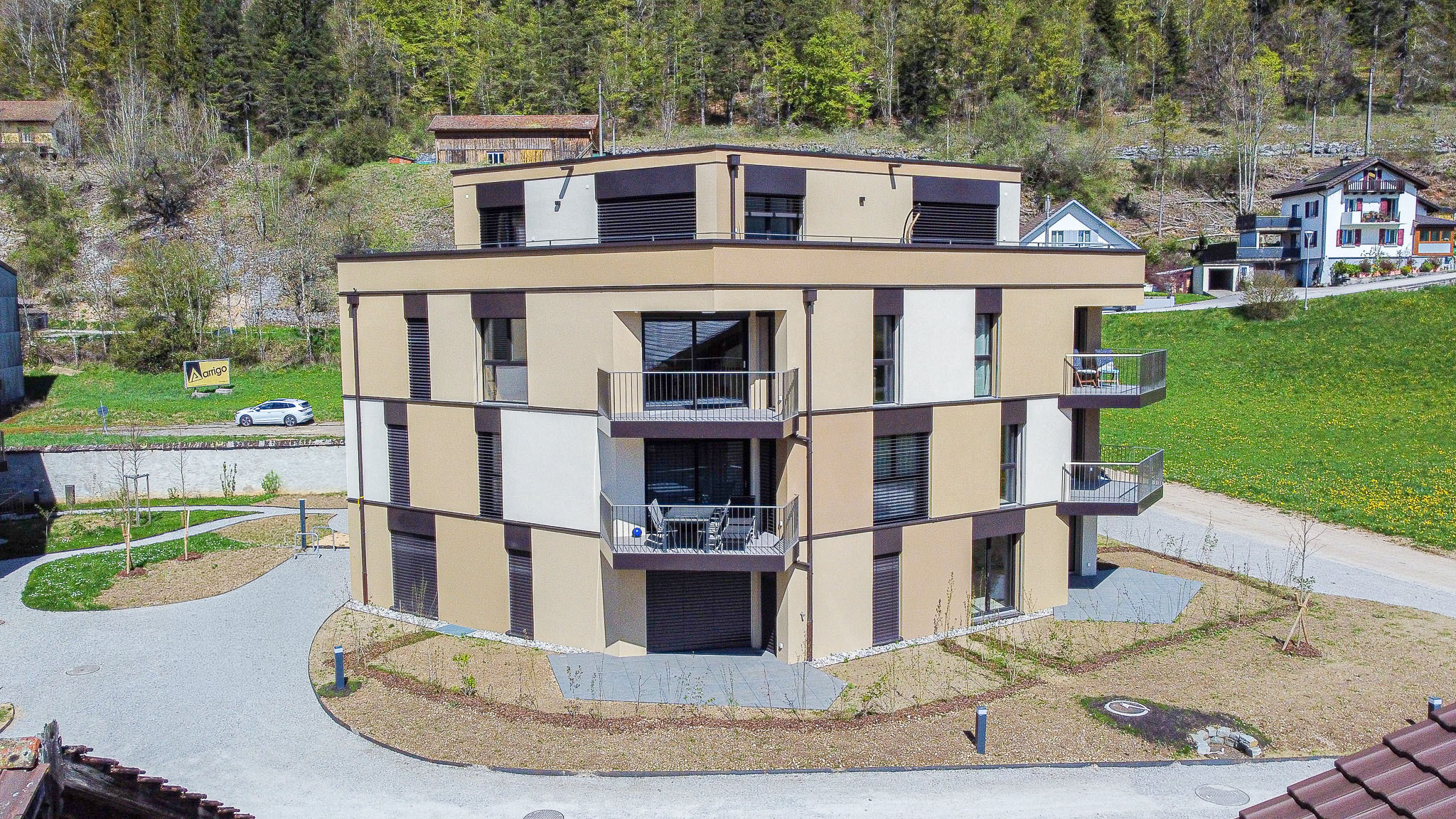 Vue sur le bâtiment B