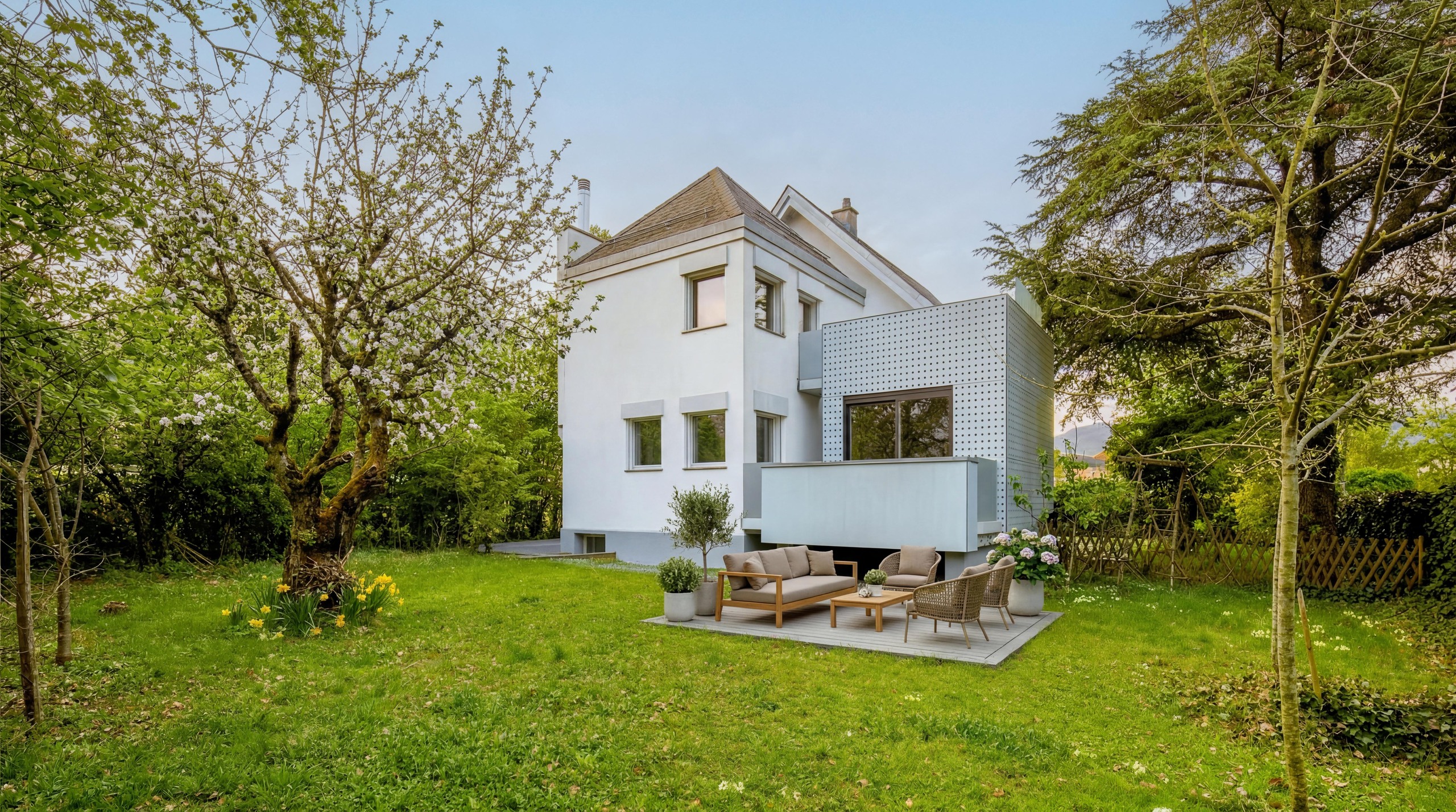 Vue arrière de la villa