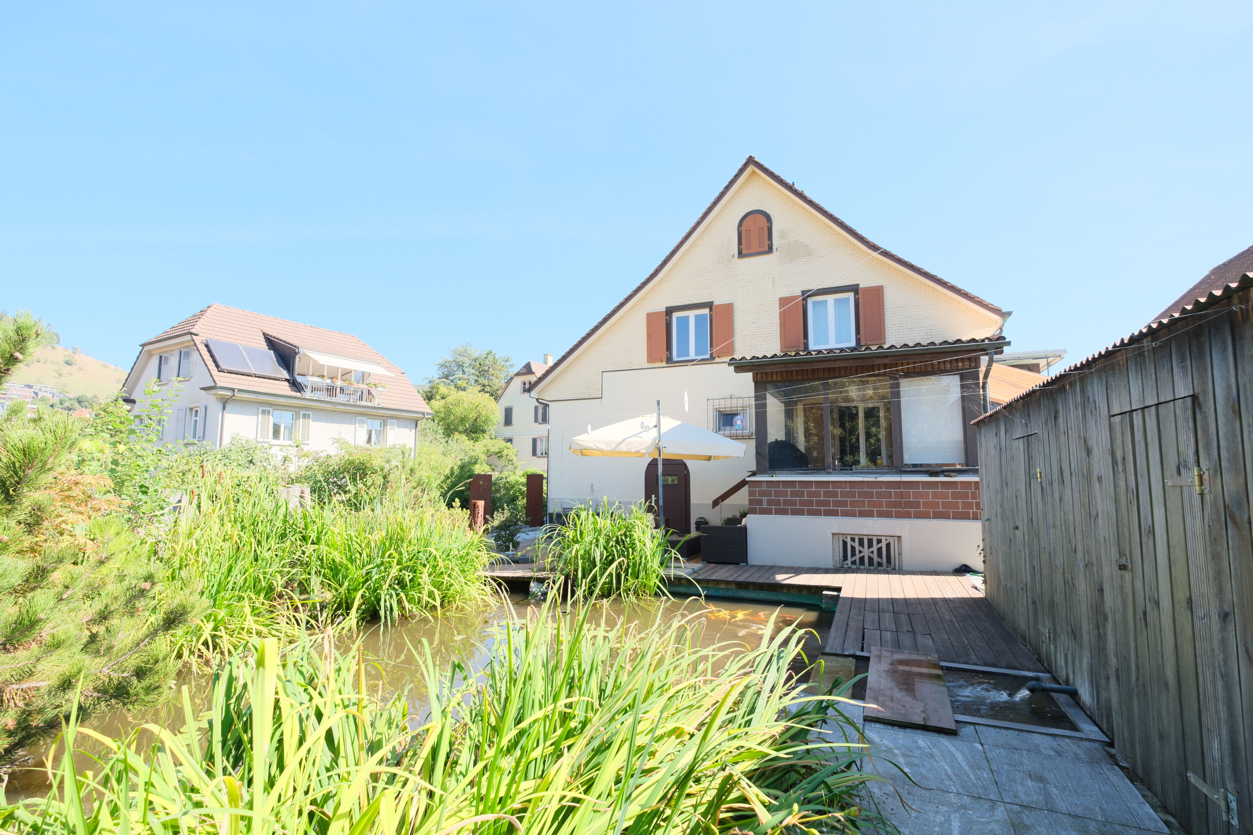 Rückseite des Hauses