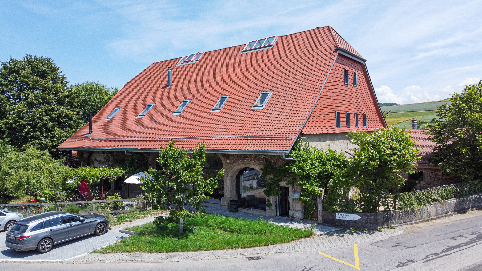 Vue aérienne de la maison