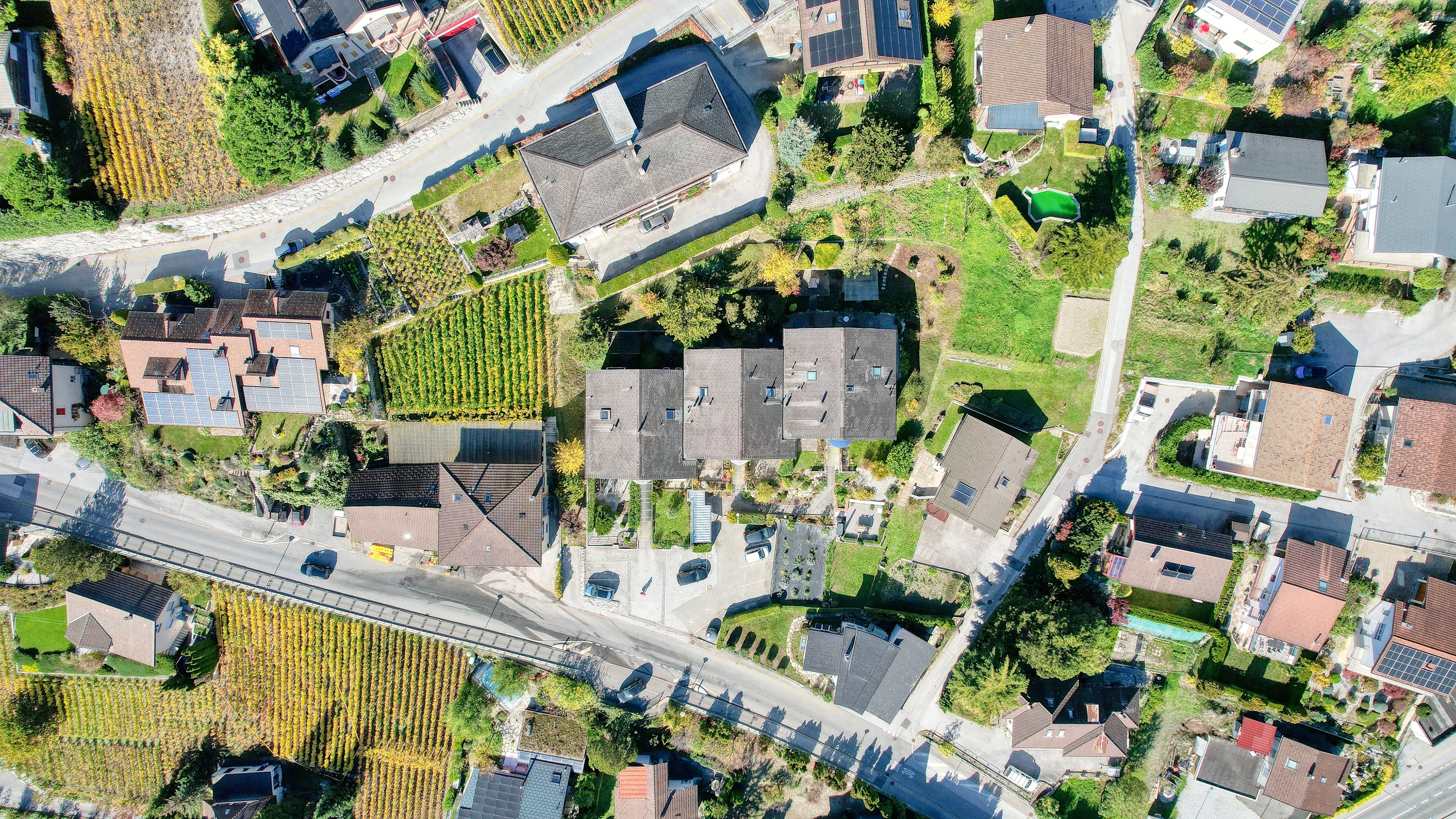 Wohnung Veyras - Drohnenblick Wohnung Veyras - Drohnenblick