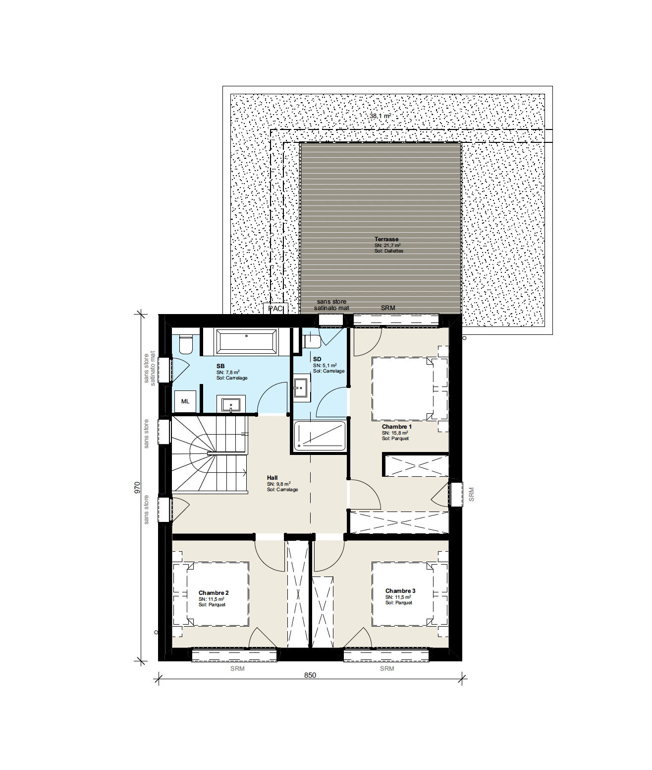 Plan étage Plan étage