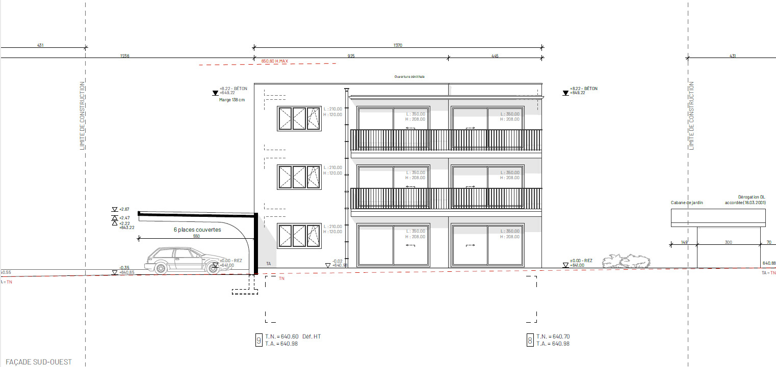 Façades de l'immeuble 