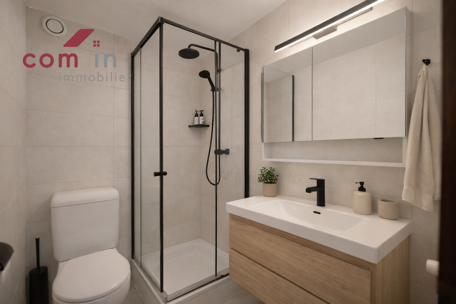 perspective : salle de douche rénovée (exemple)