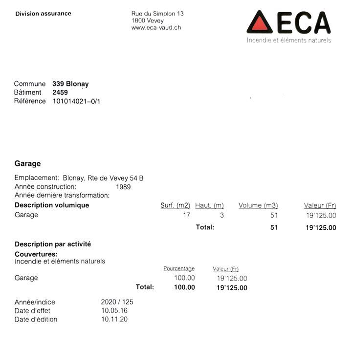 Gebäudeversicherung Garage 