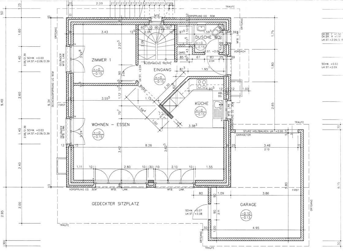 Grundrissplan Wohngeschoss