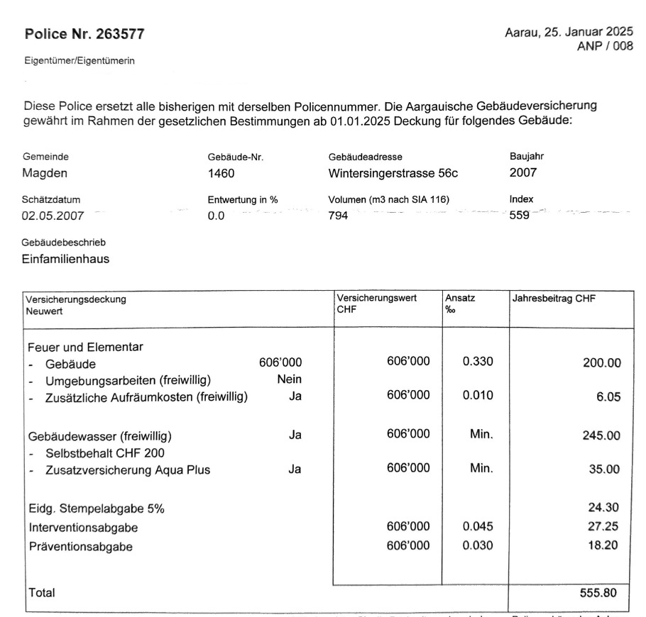 Gebäudeversicherung