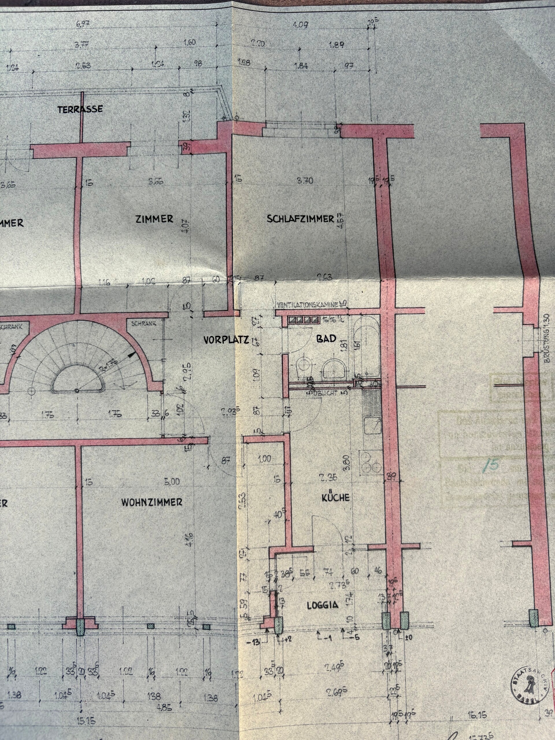 Grundrissplan der Wohnung Grundrissplan der Wohnung